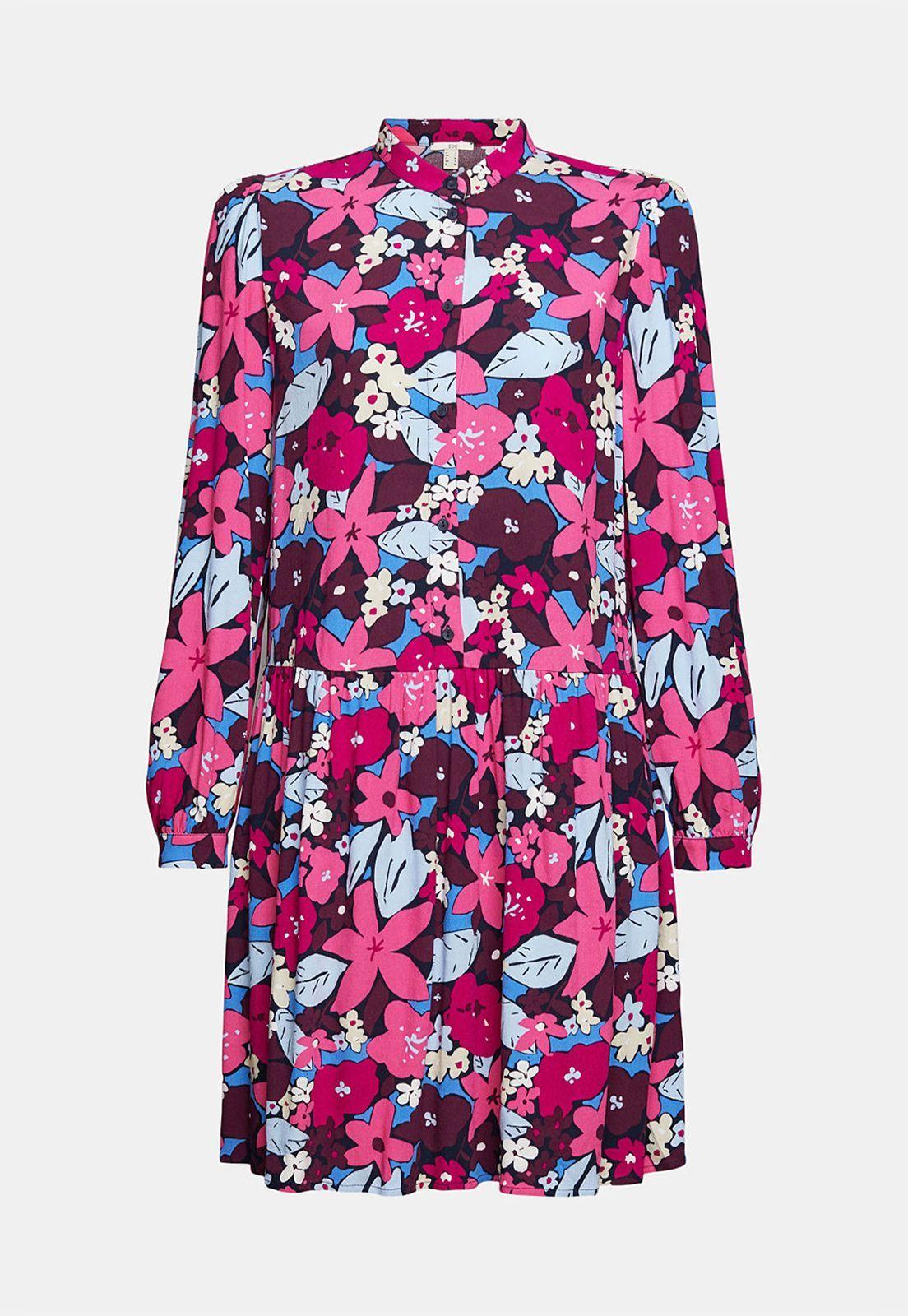 Vestido Camisero Con Estampado De Flores Esprit-3