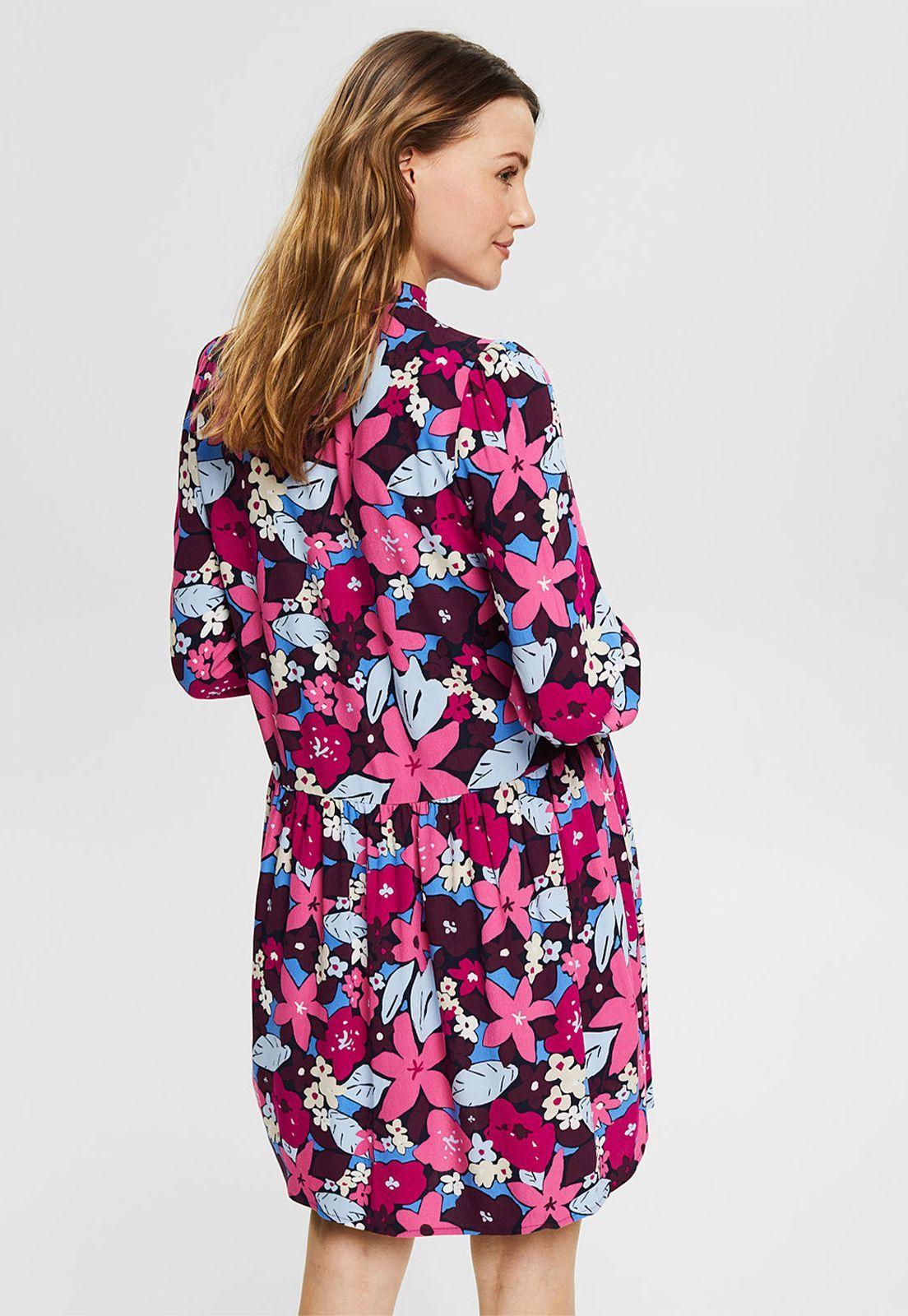 Vestido Camisero Con Estampado De Flores Esprit-1