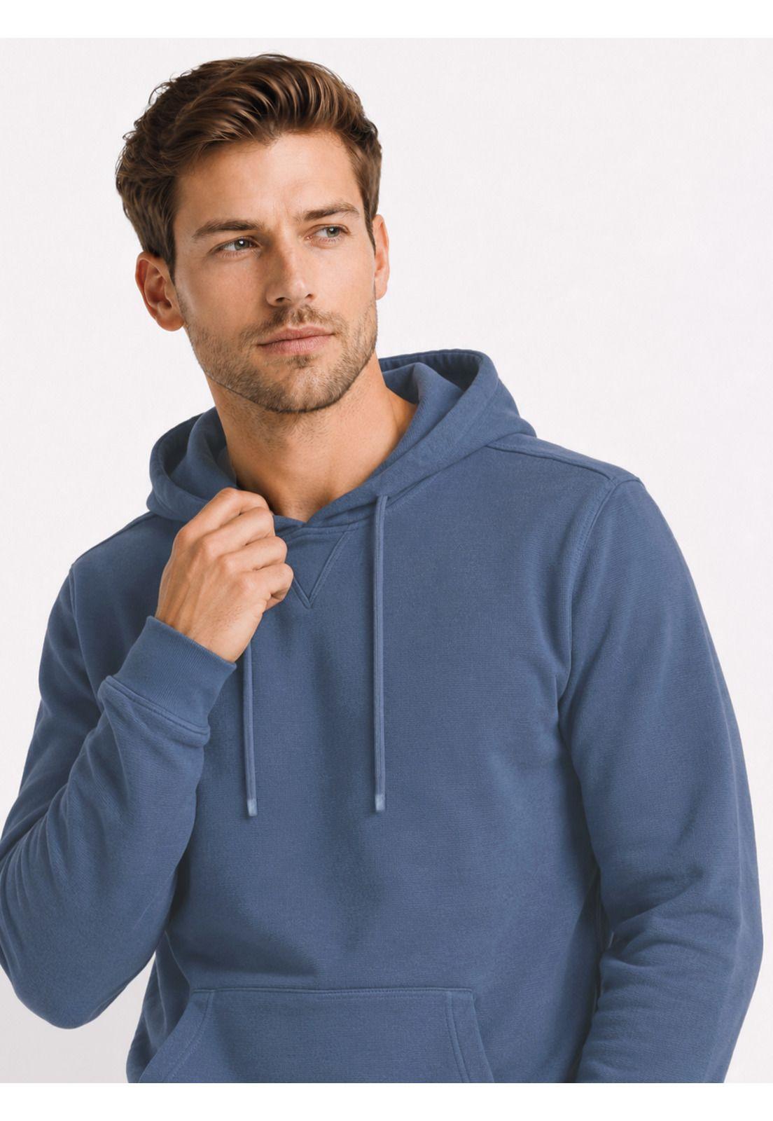 Polerón Hoodie Stone Wash Regular Fit Denim Arrow PL34003DE-2