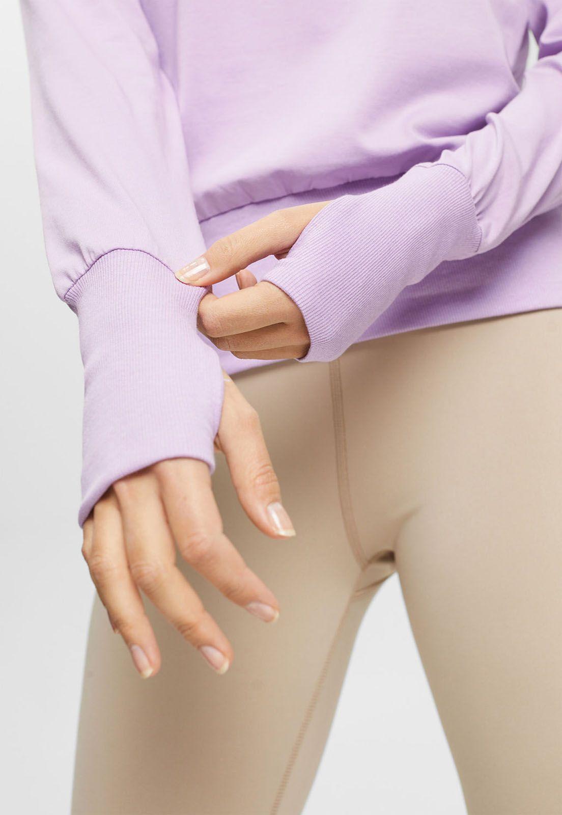 Polera De Manga Larga Con Pliegue En La Espalda Mujer Esprit Violeta-2