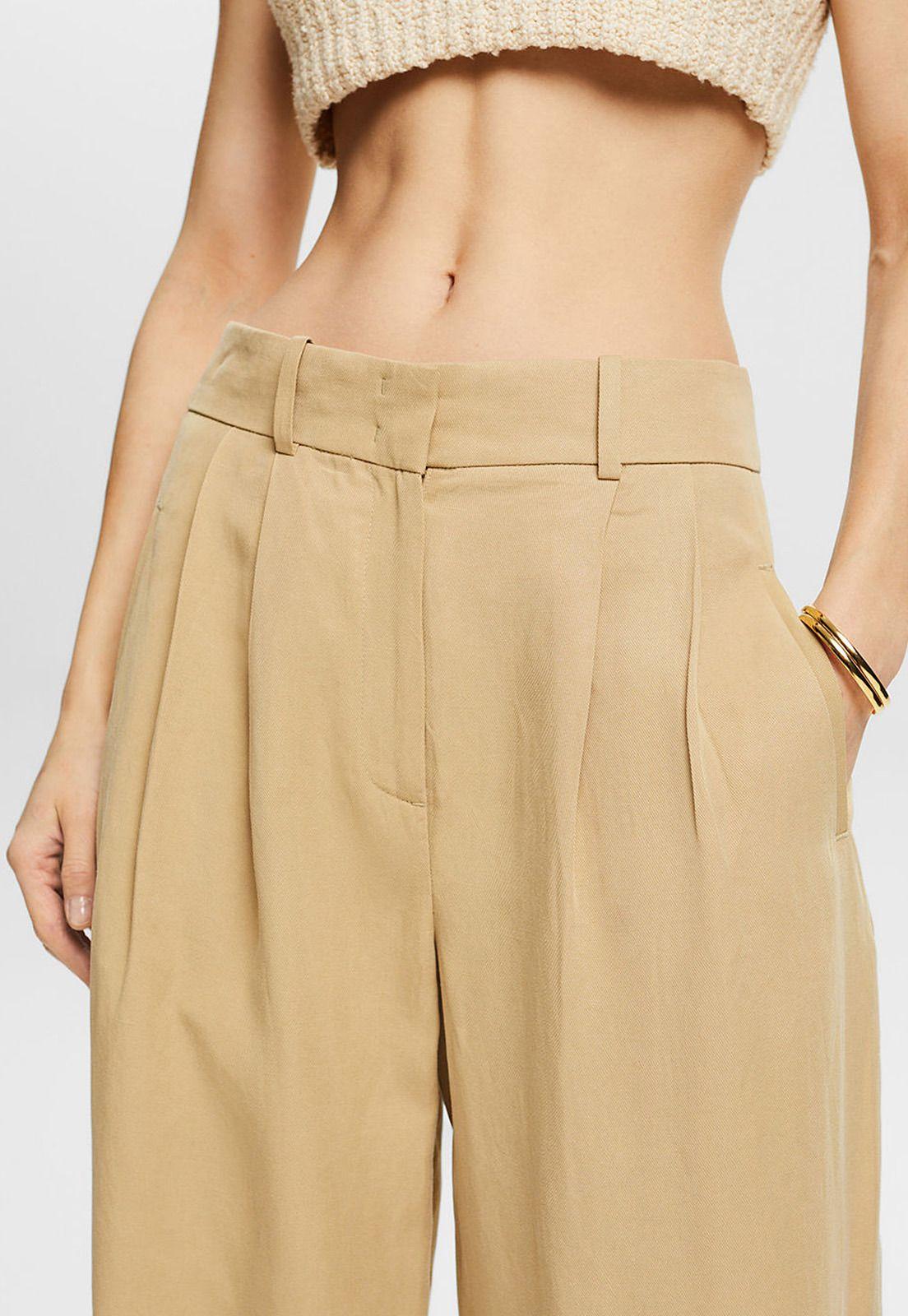 Pantalón Ancho De Sarga Mujer Esprit 024EE1B307-2