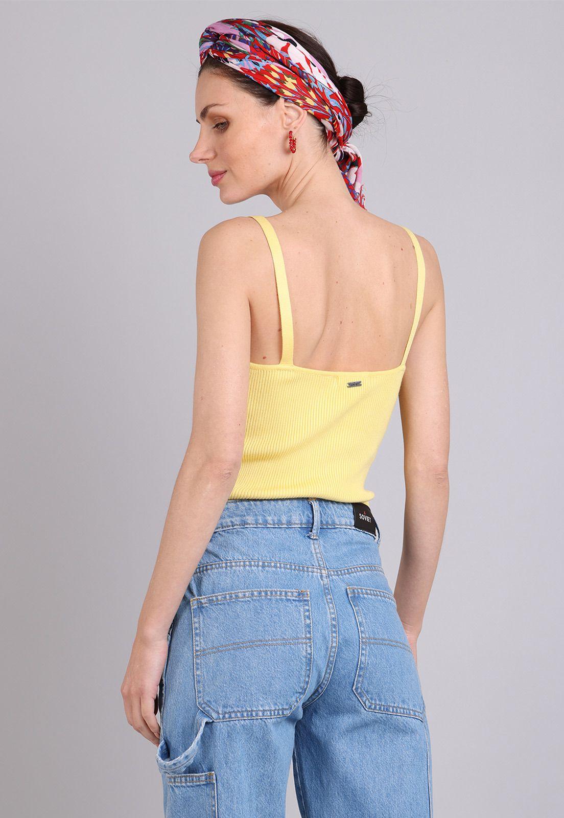 Top Tejido Acanalado Mujer Soviet SPOM608AM-1