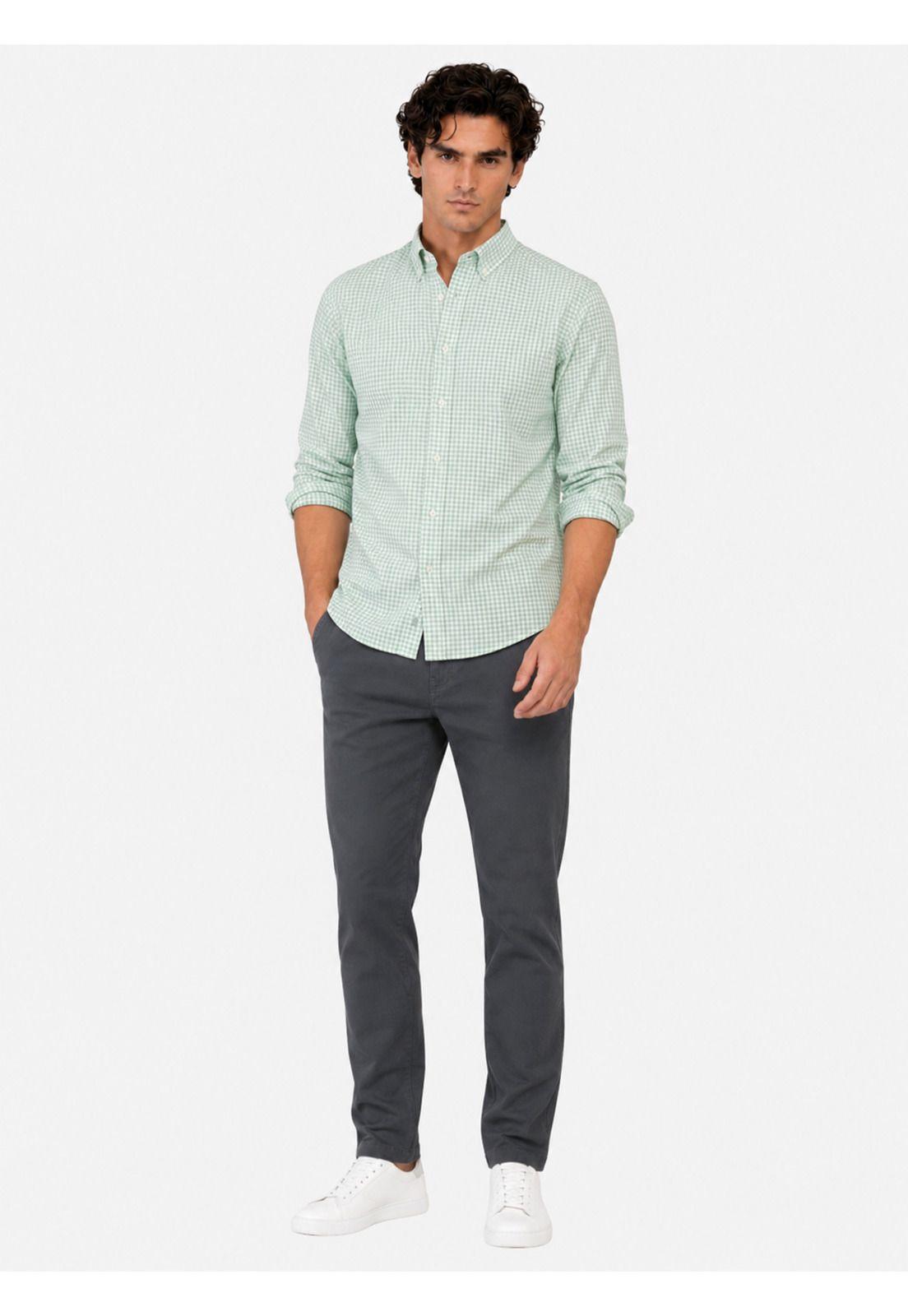 Camisa Oxford Spandex Regular Fit Verde Arrow CM34006VE-3