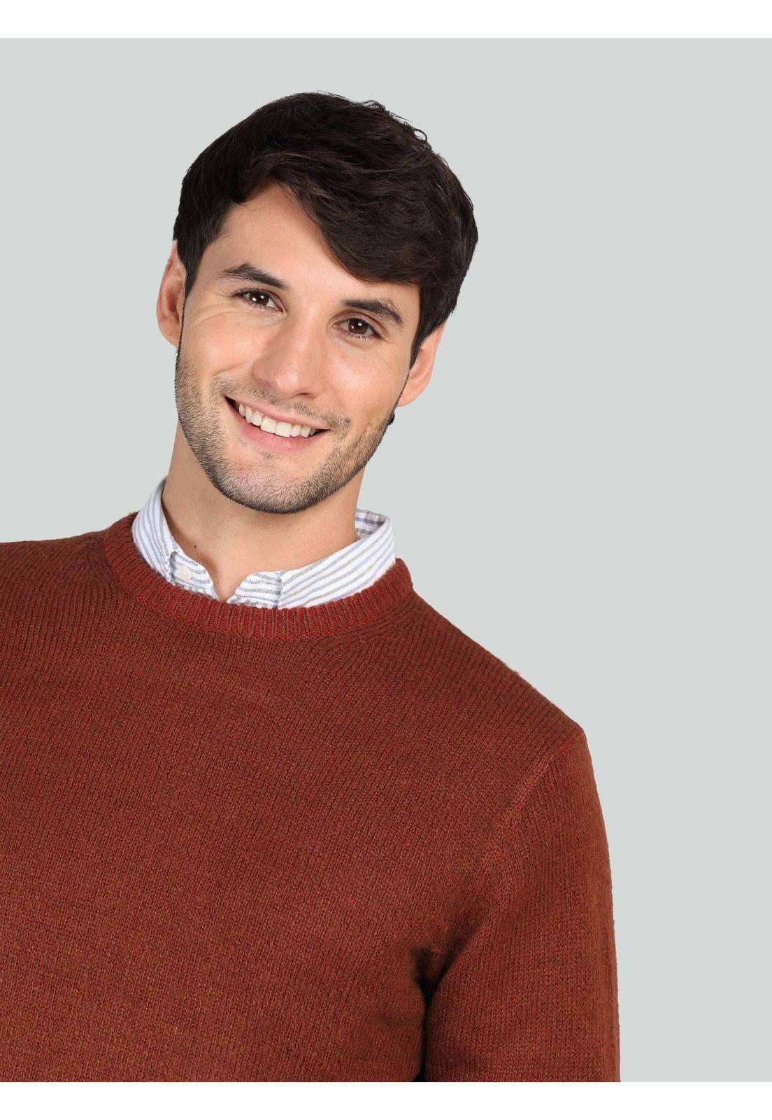 Sweater Cuello Redondo Regular Fit Terracota Arrow SW33099TE-2