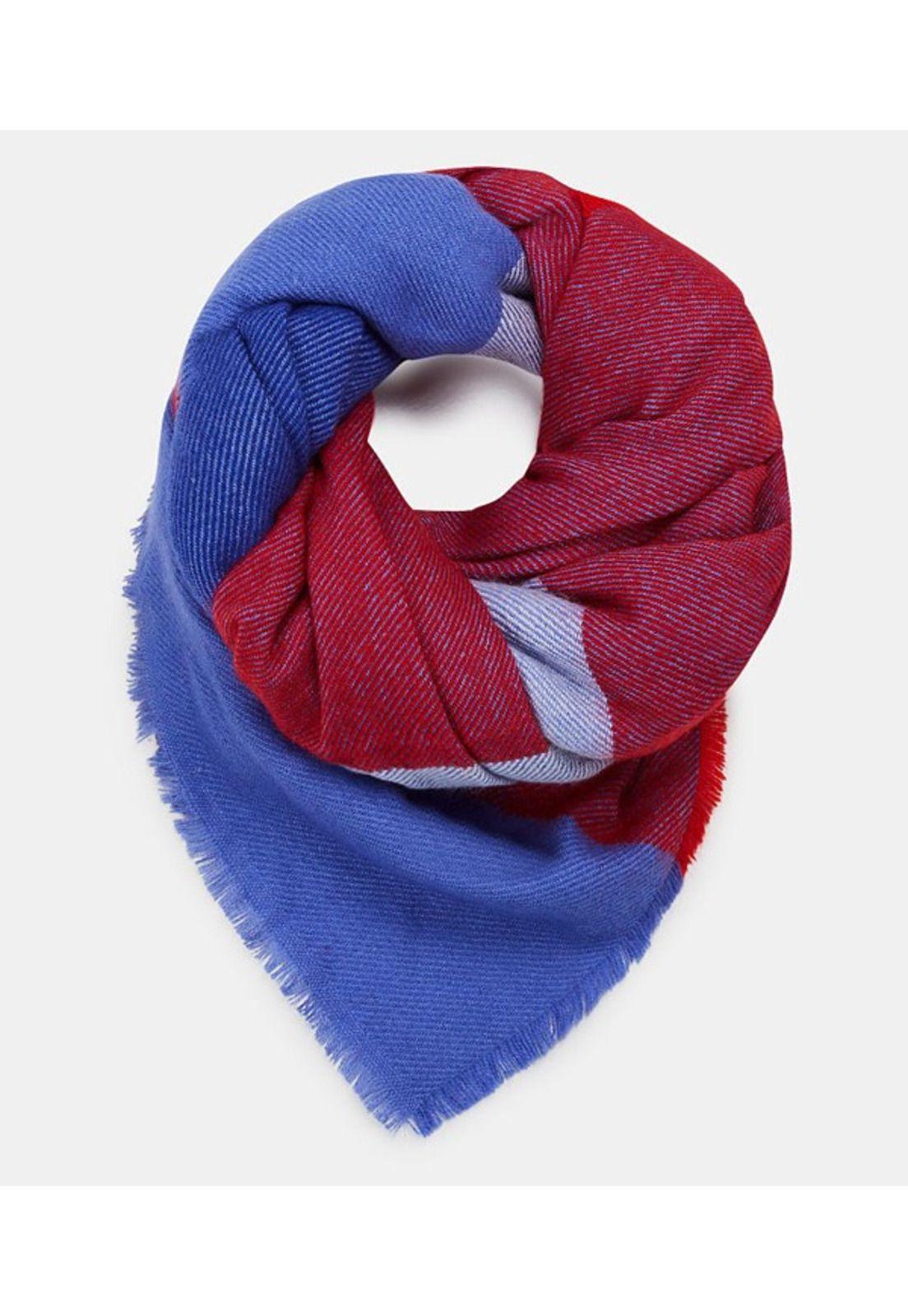 Bufanda oversize con franjas anchas-2