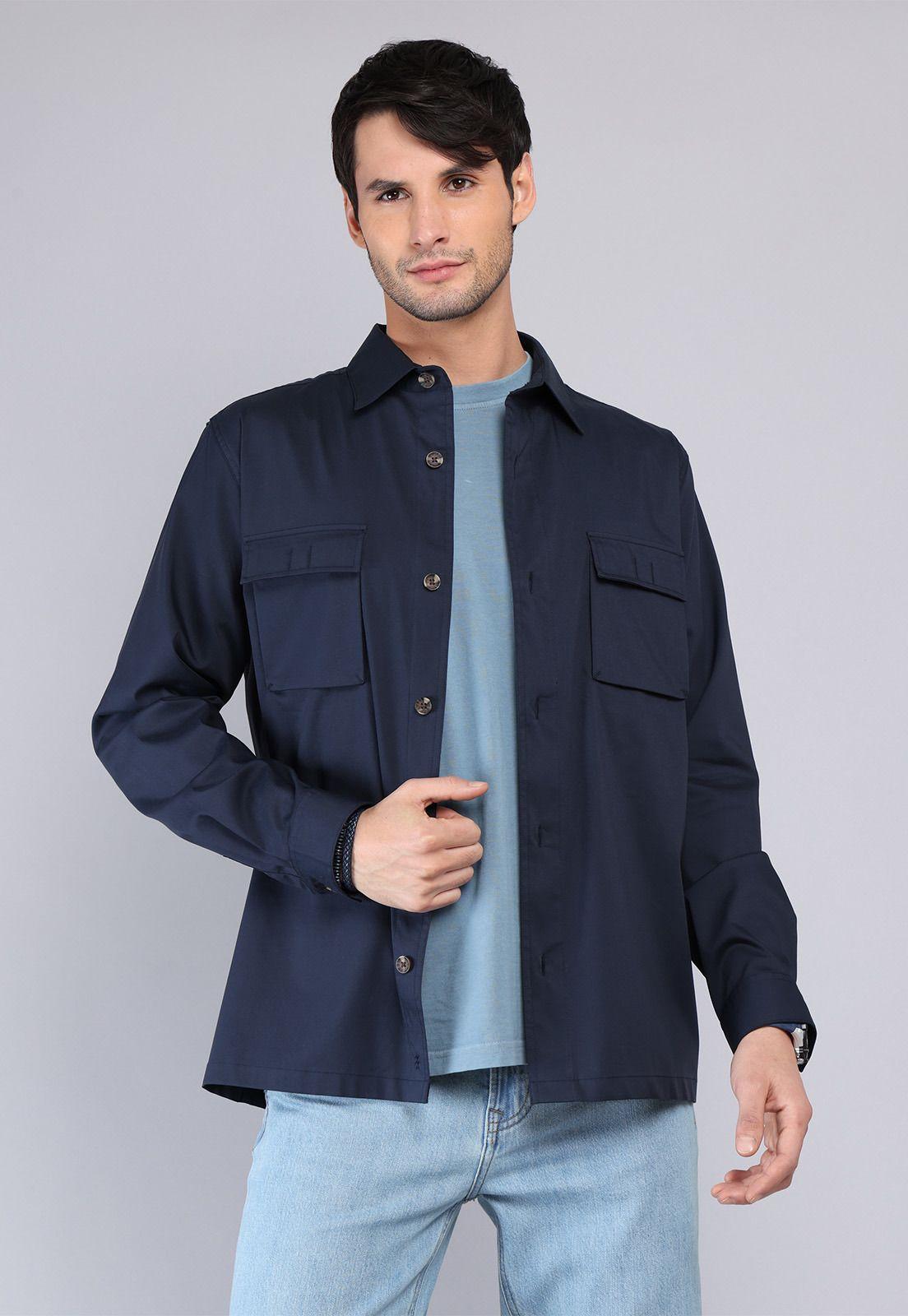 Camisa Lisa Overshirt Arrow-5