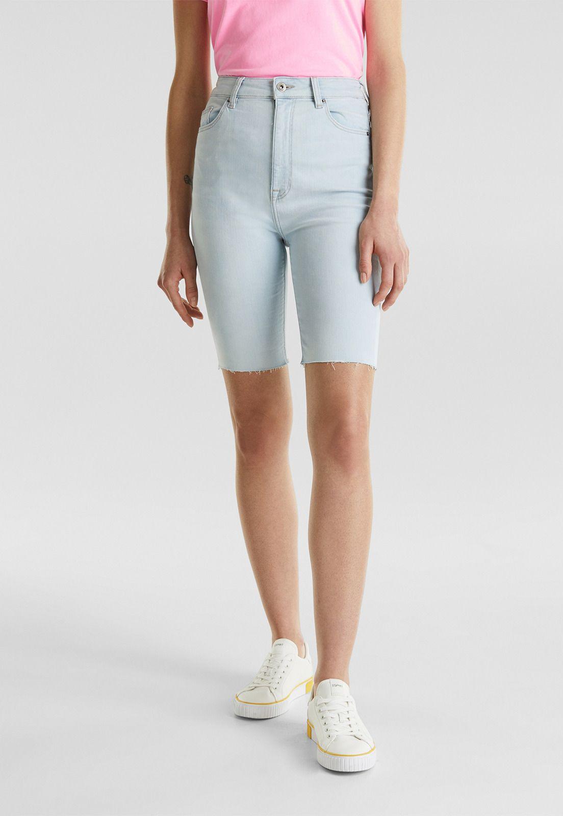 Bermuda jeans cintura alta-0