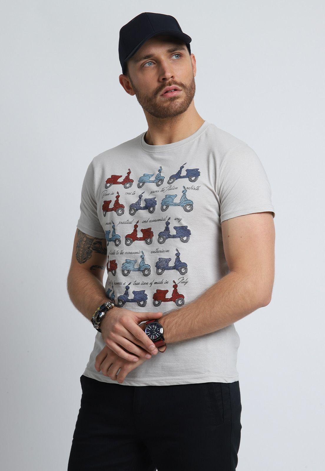 Polera Manga Corta Slim Fit Estampada Arrow-1