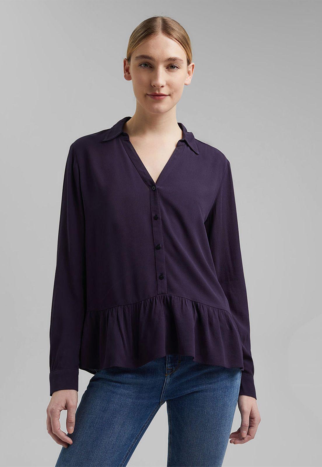 Blusa Mujer Manga Larga Lisa Esprit-0