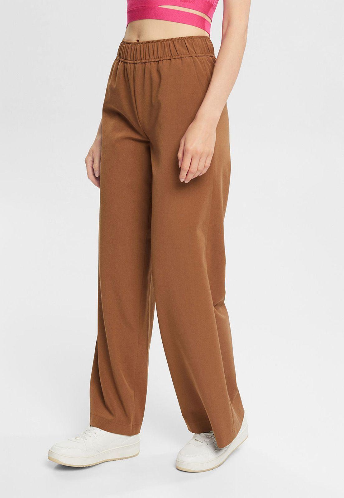 Pantalón Con Pierna Ancha Mujer Esprit-0
