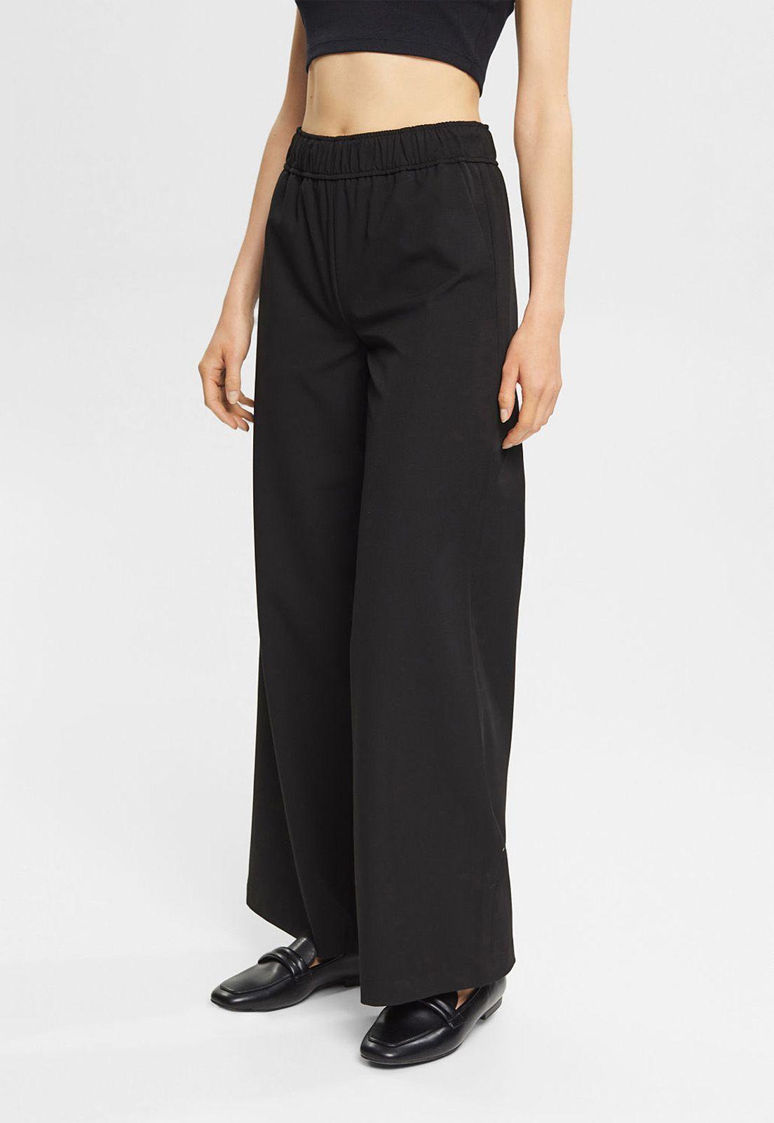 Pantalón Con Pierna Ancha Mujer Esprit-0