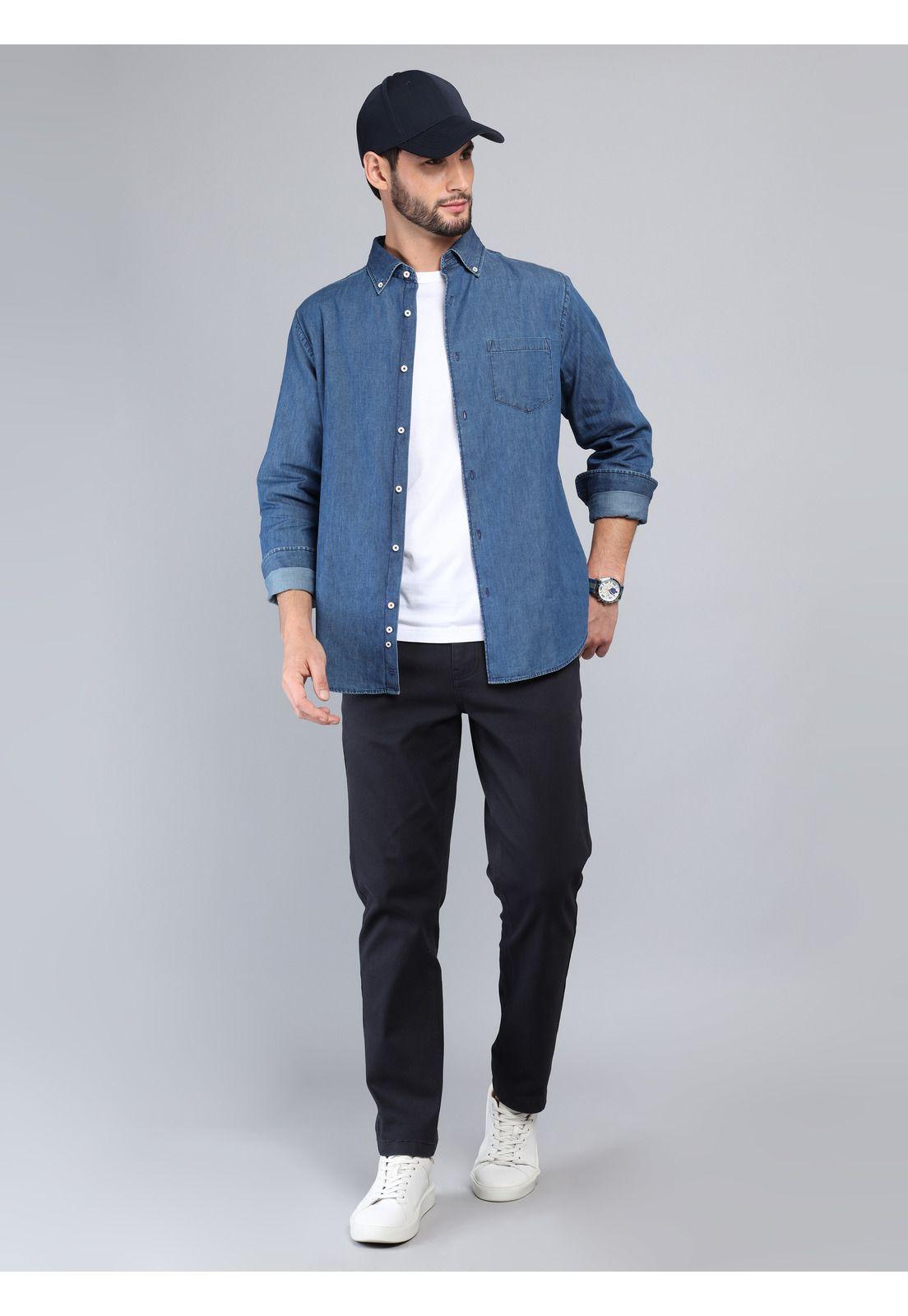 Camisa Denim Regular Fit Azul Arrow CM33050AZ-3