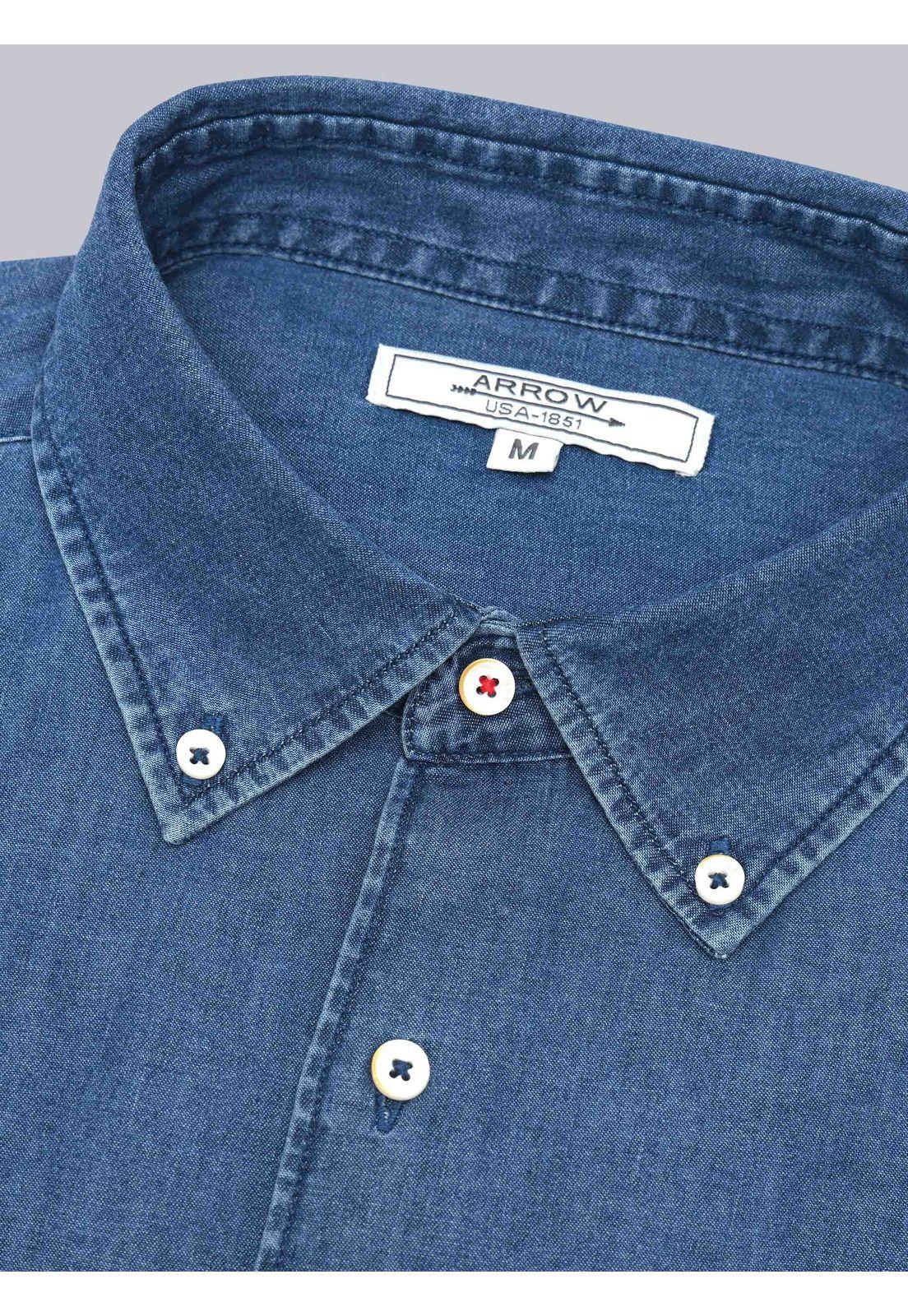 Camisa Denim Regular Fit Azul Arrow CM33050AZ-4