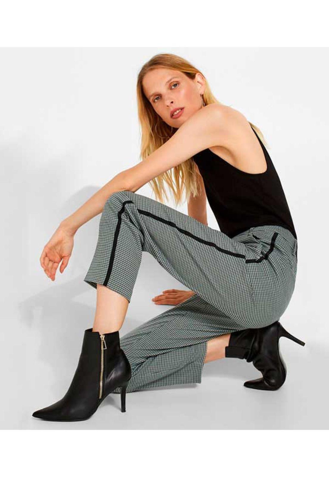 Pantalón con cinta de canalé-0