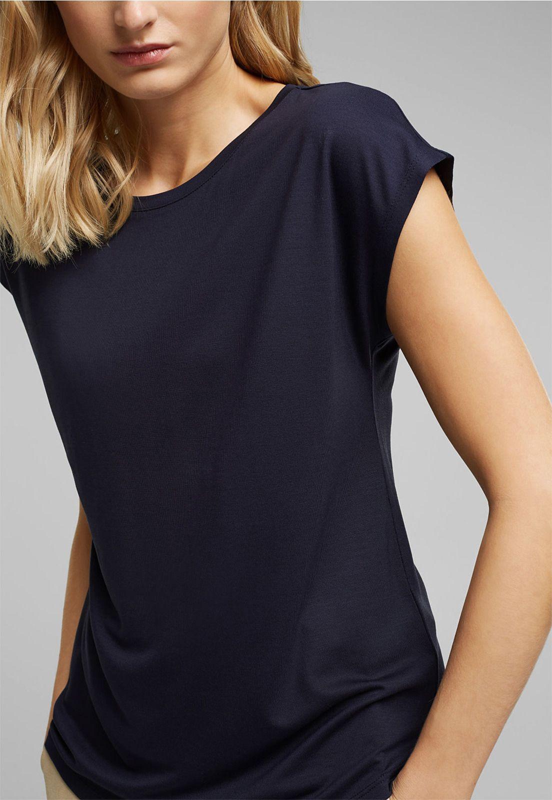 Polera Mujer Manga Corta Esprit Azul marino-2