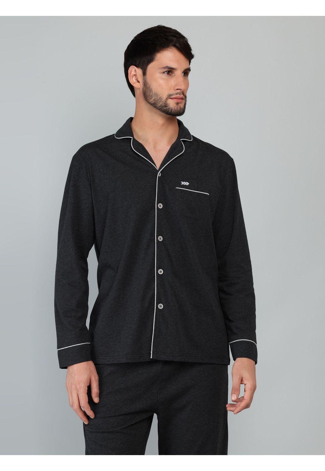 Pijama Clásico Regular Fit Gris Arrow P1I3313GR-2