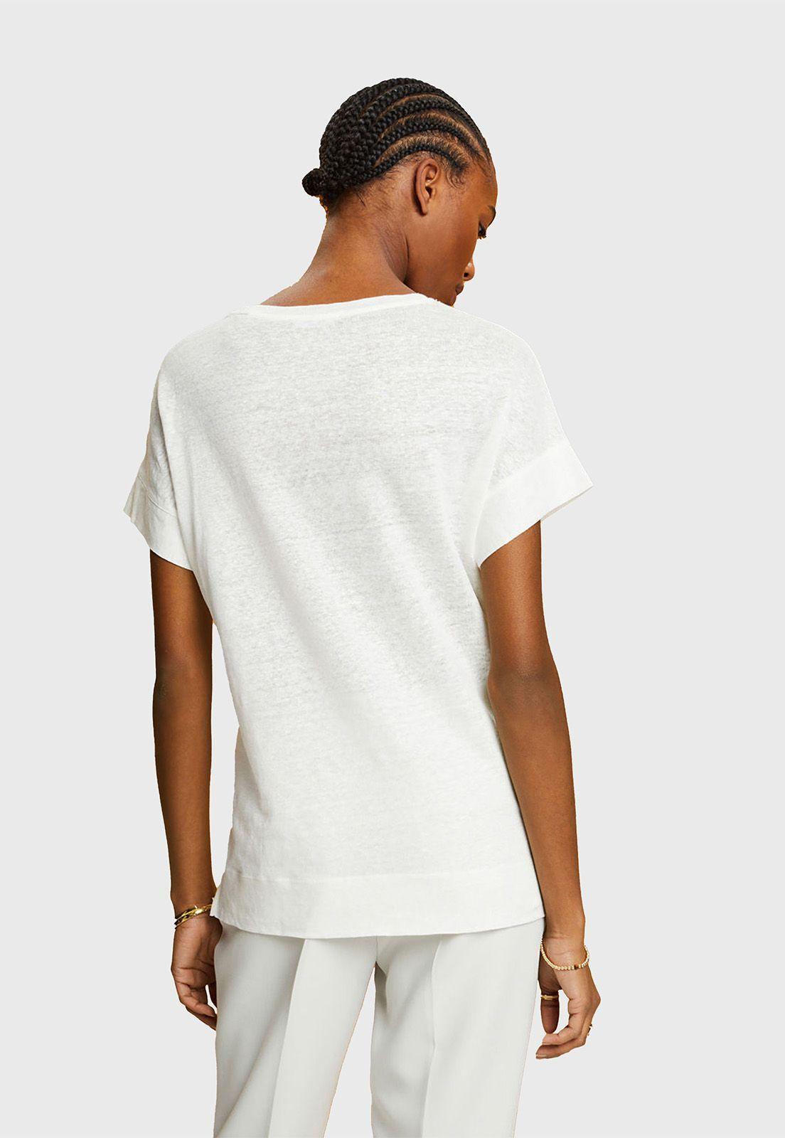 Polera De Lino Oversize Mujer Esprit 033EO1K302-1