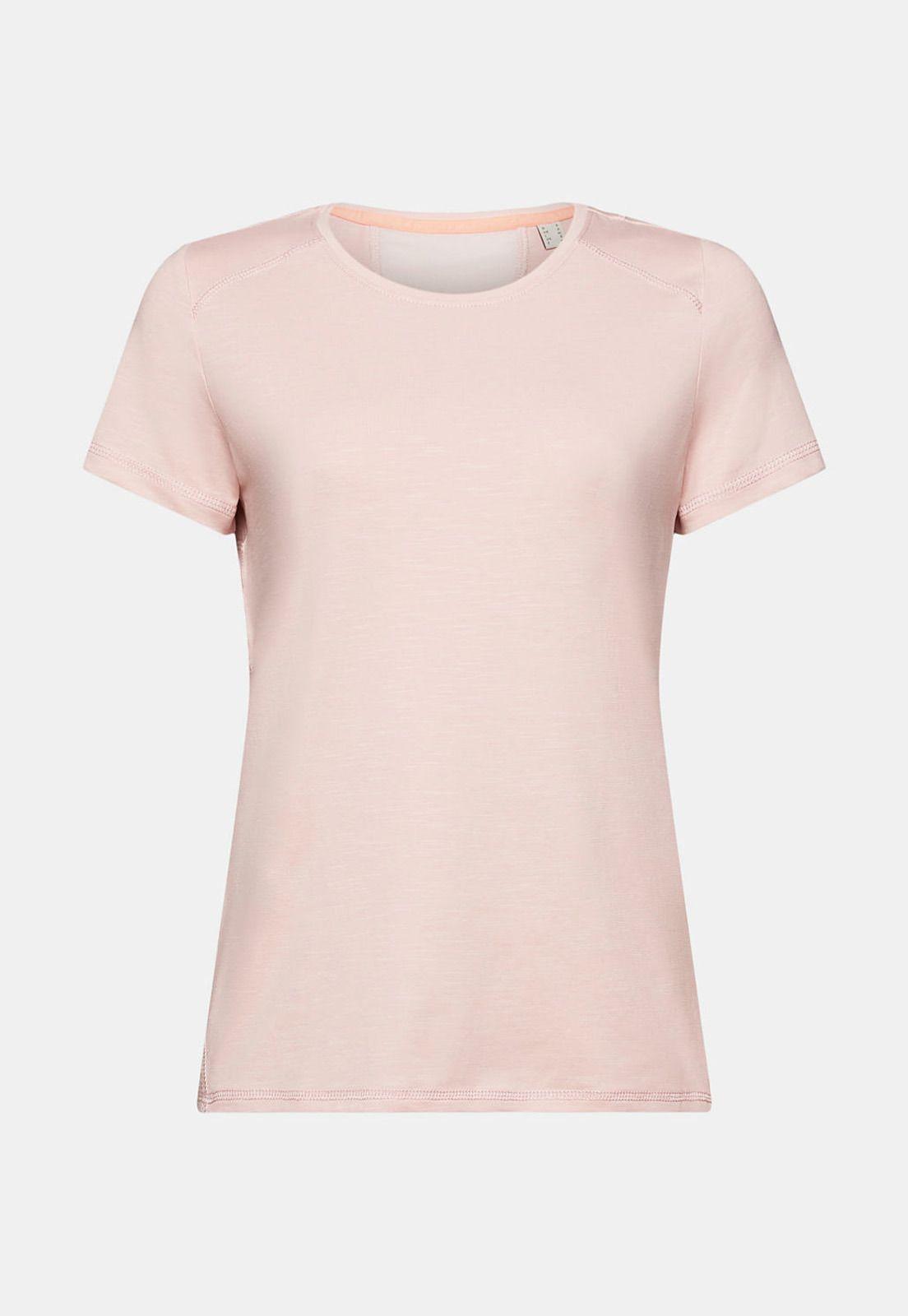 Polera Deportiva Manga Corta Escote Redondo Mujer Esprit Rosa pálido-4