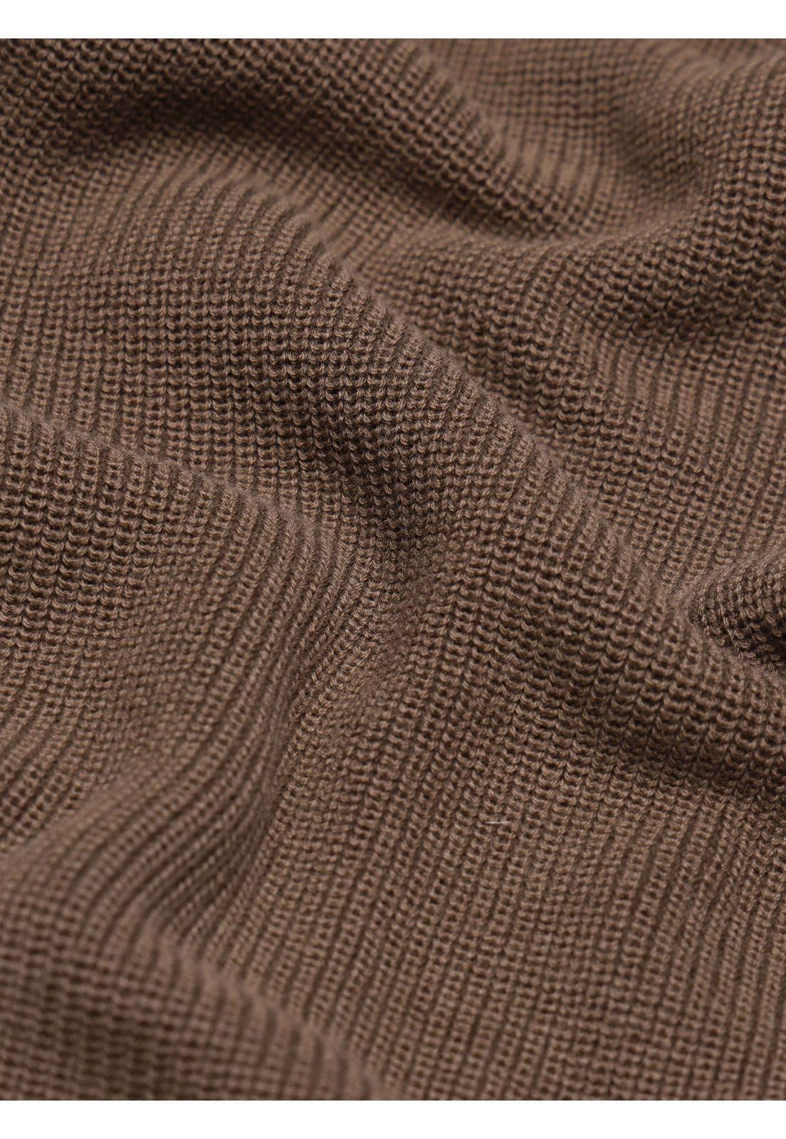 Polera Tejida Half Zipper Regular Fit Café Arrow PO34049CA-5