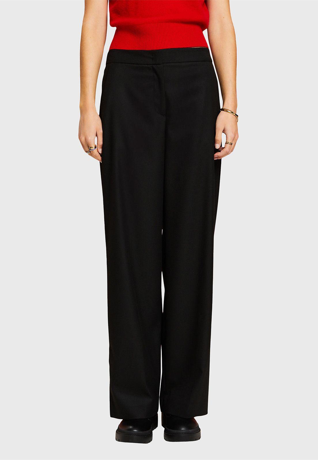 Pantalón De Franela Mujer Esprit Azul marino-0