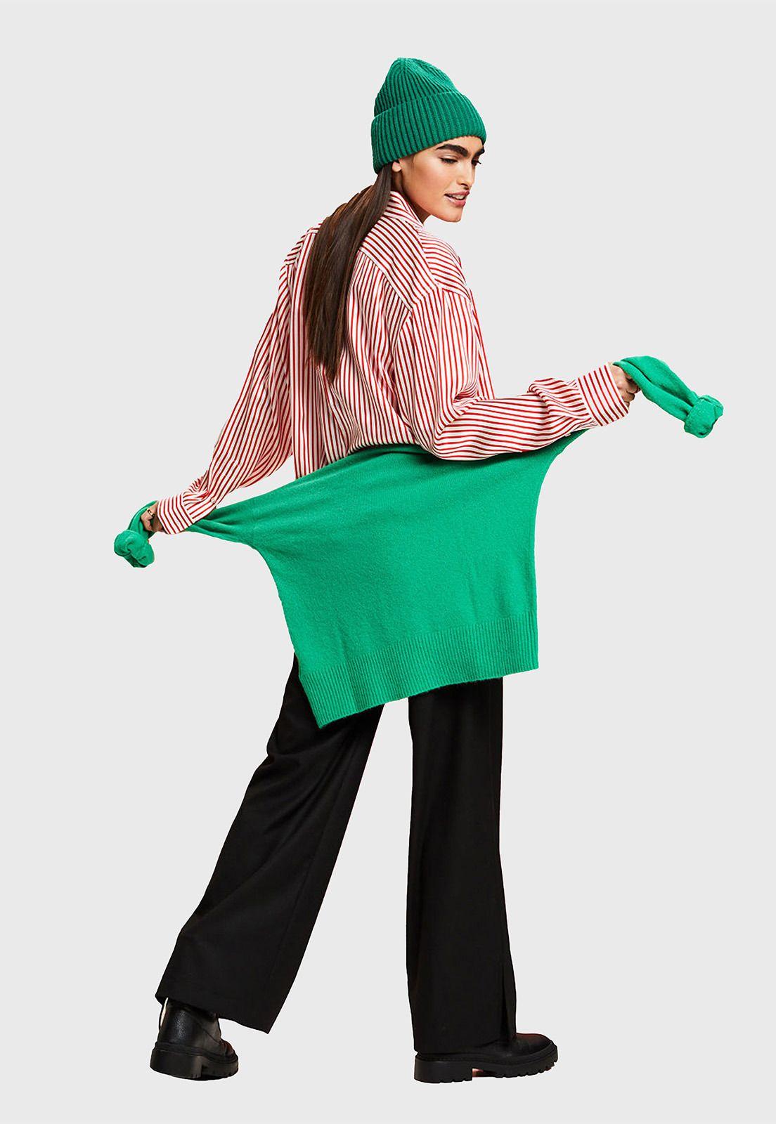 Pantalón De Franela Mujer Esprit Azul marino-1