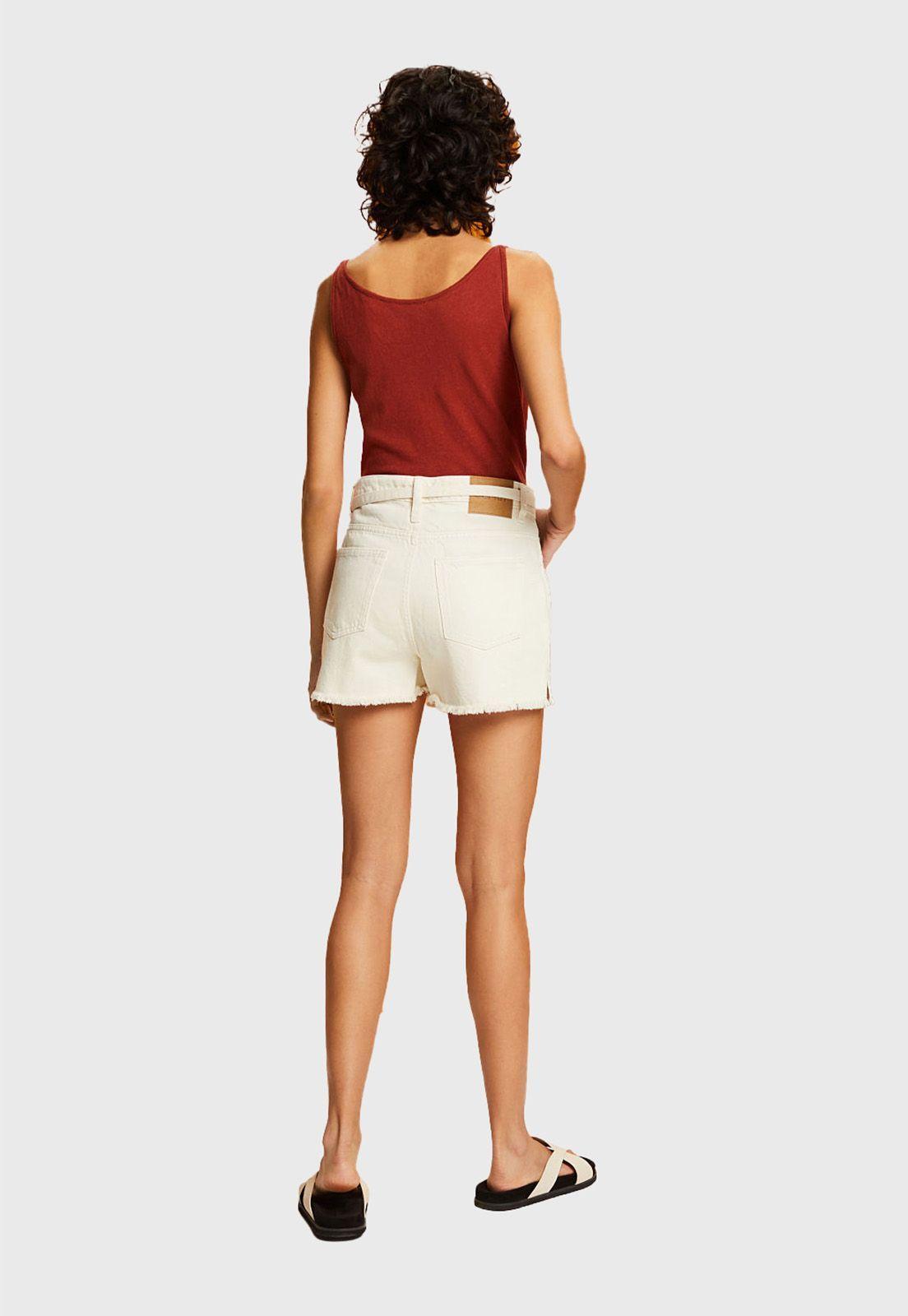 Short De Mezclilla Con Lazo Mujer Esprit Naranja-1