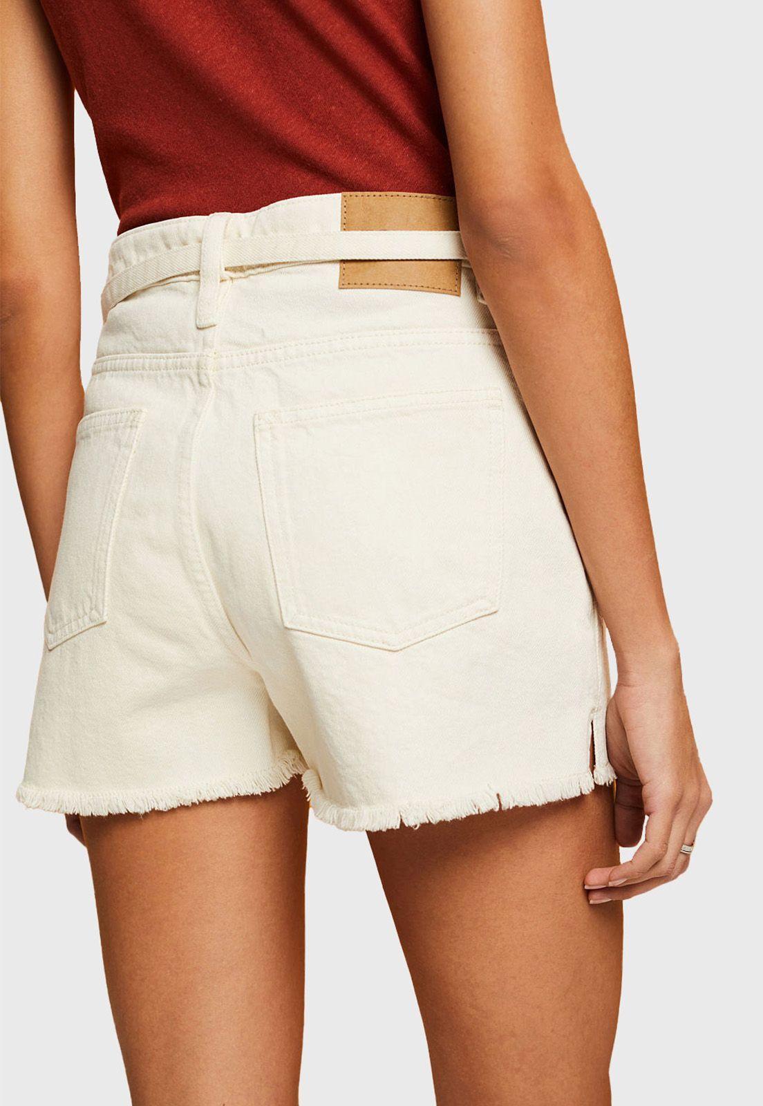 Short De Mezclilla Con Lazo Mujer Esprit Naranja-2