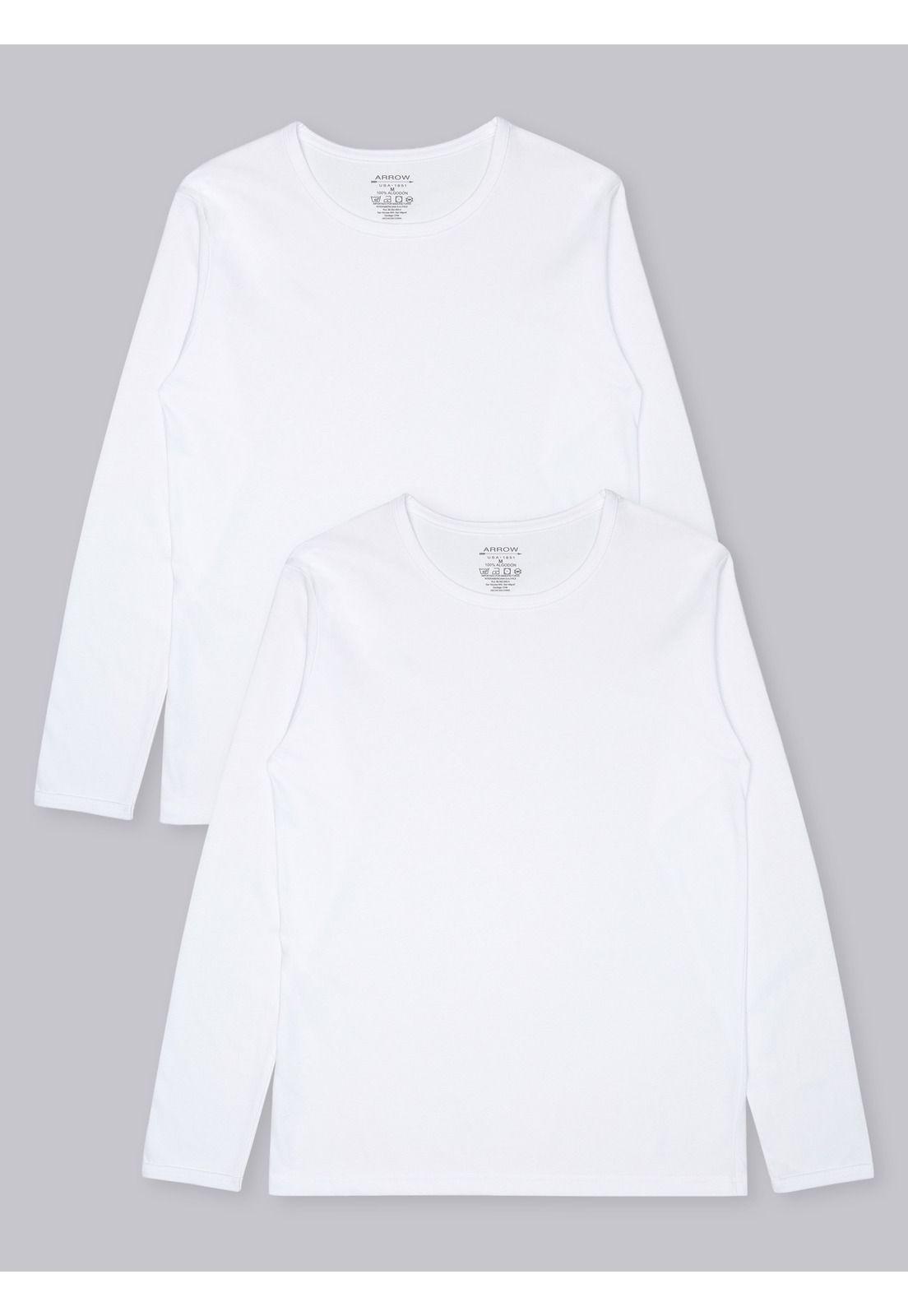 Camiseta Bipack Cuello Redondo Regular Fit Blanco Arrow CT23021BL-0