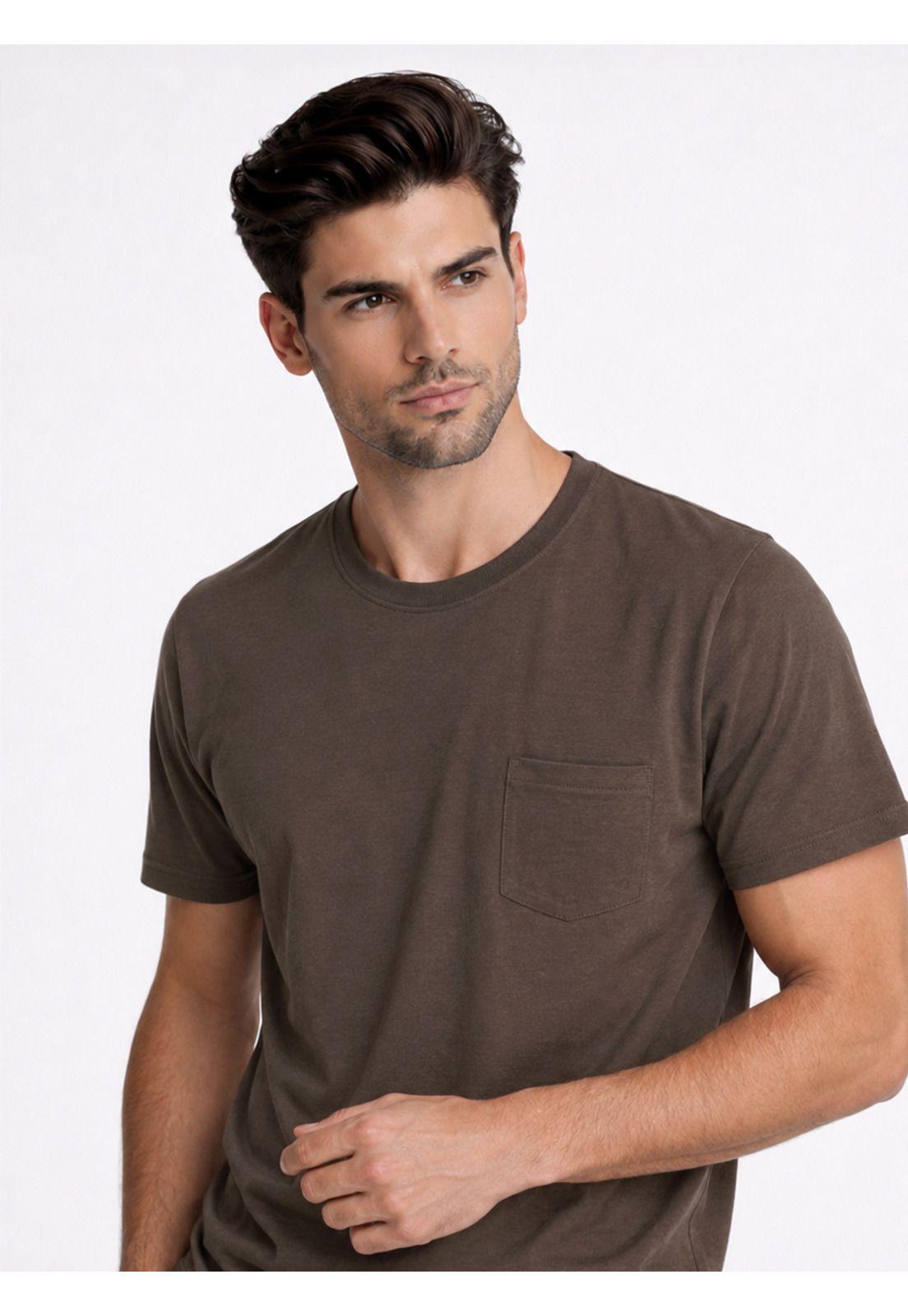 Polera Cuello Redondo Regular Fit Café Piero Butti PBDVK55CA-2