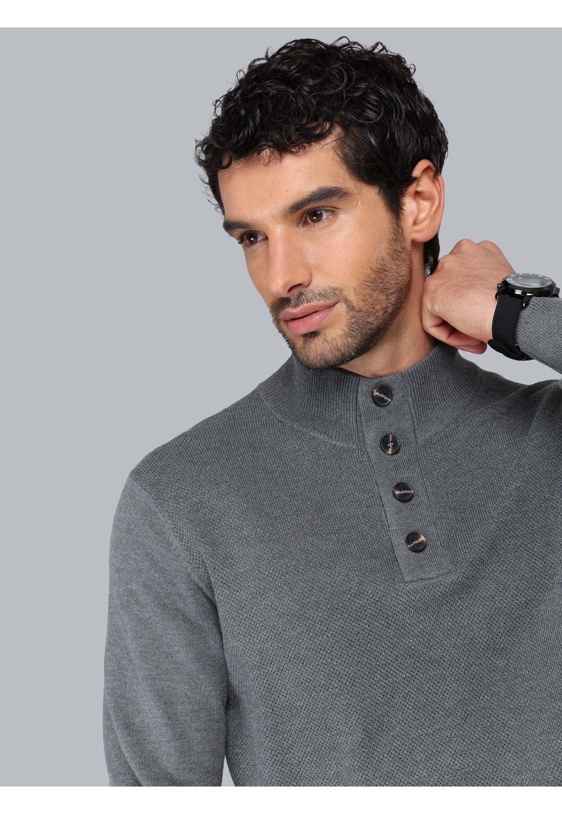 Sweater Texturado Cuello Alto Piero Butti PBCII24GR-2