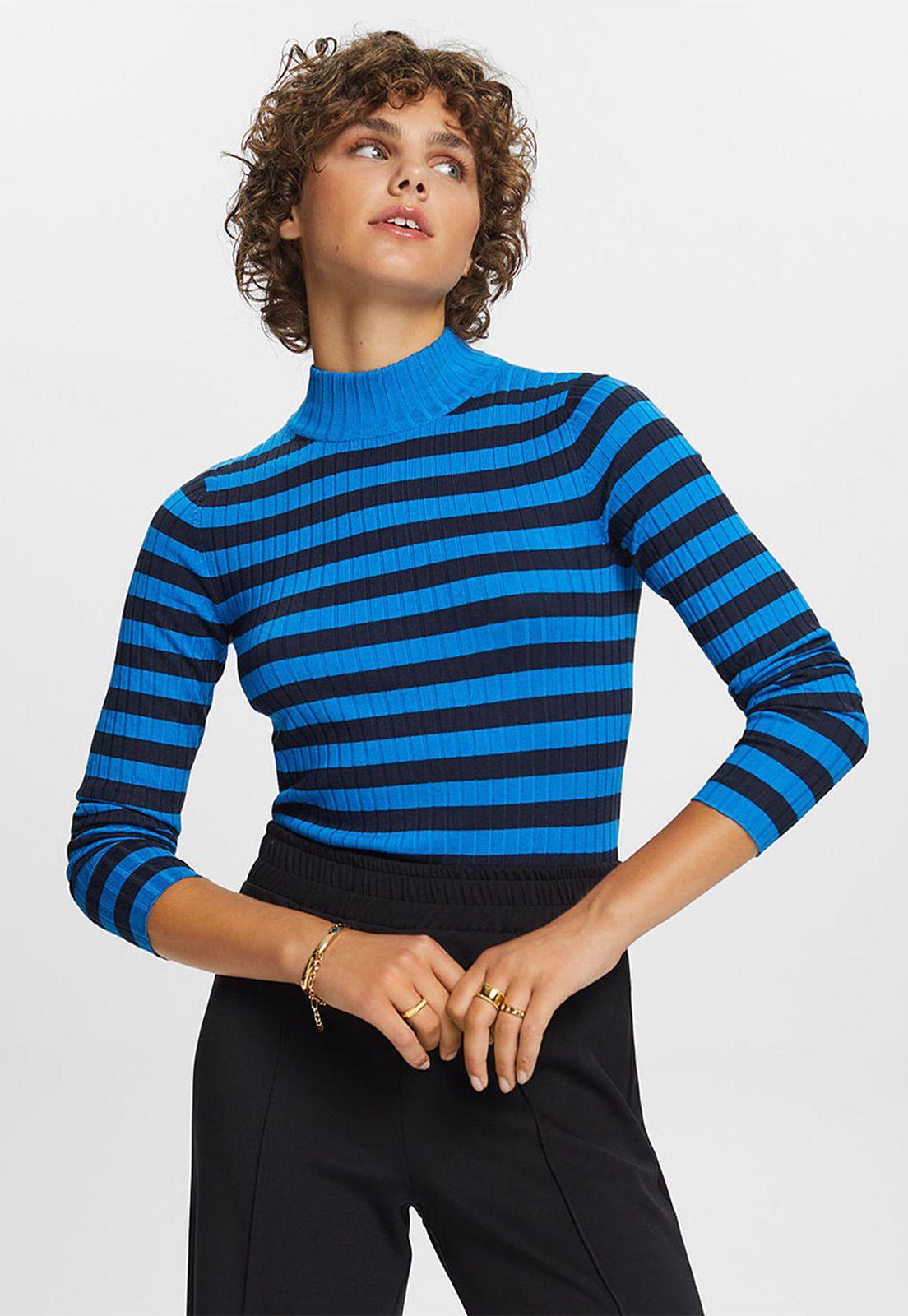 Sweater De Punto Acanalado A Rayas Mujer Esprit 083EE1I306-0