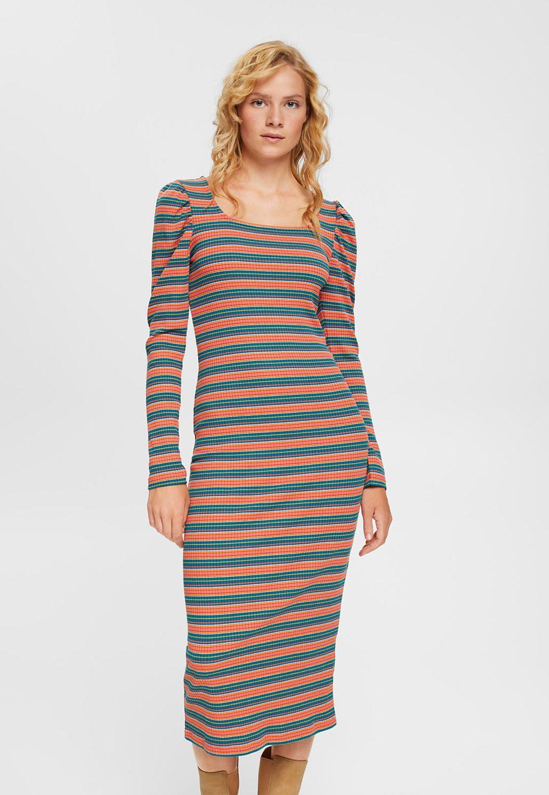 Vestido Midi Ajustado Mujer Esprit-0
