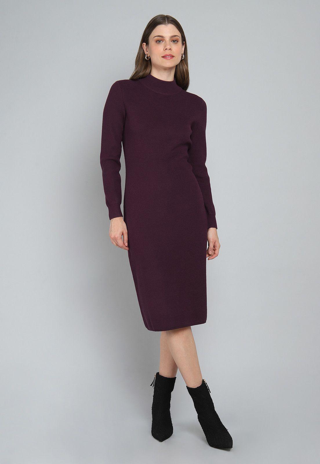 Vestido Tejido Acanalado Mujer Esprit A025146-3