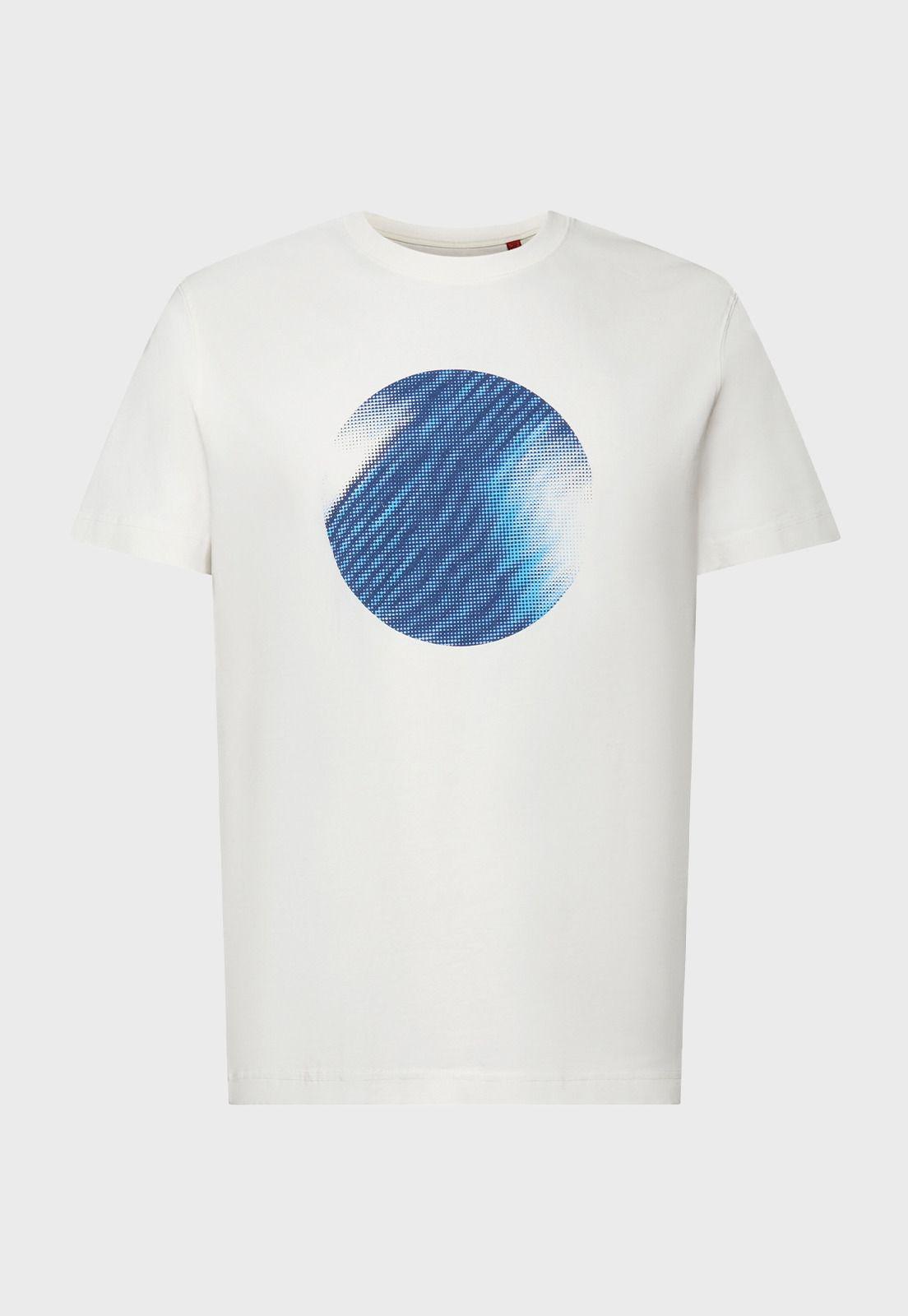 Polera Con Estampado Frontal Hombre Esprit-3