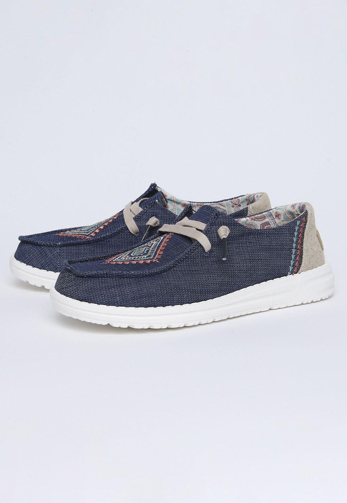 Zapato Wendy Boho Ocean Blue Heydude-1