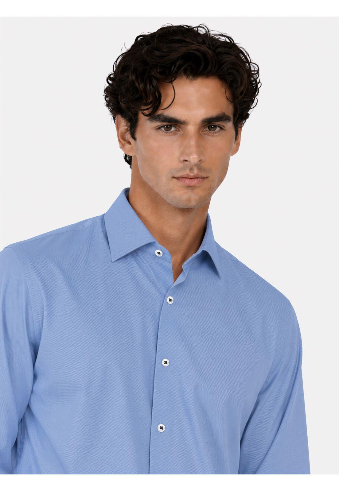 Camisa Spandex Non Iron Regular Fit Azul Arrow CM34053AZ-2