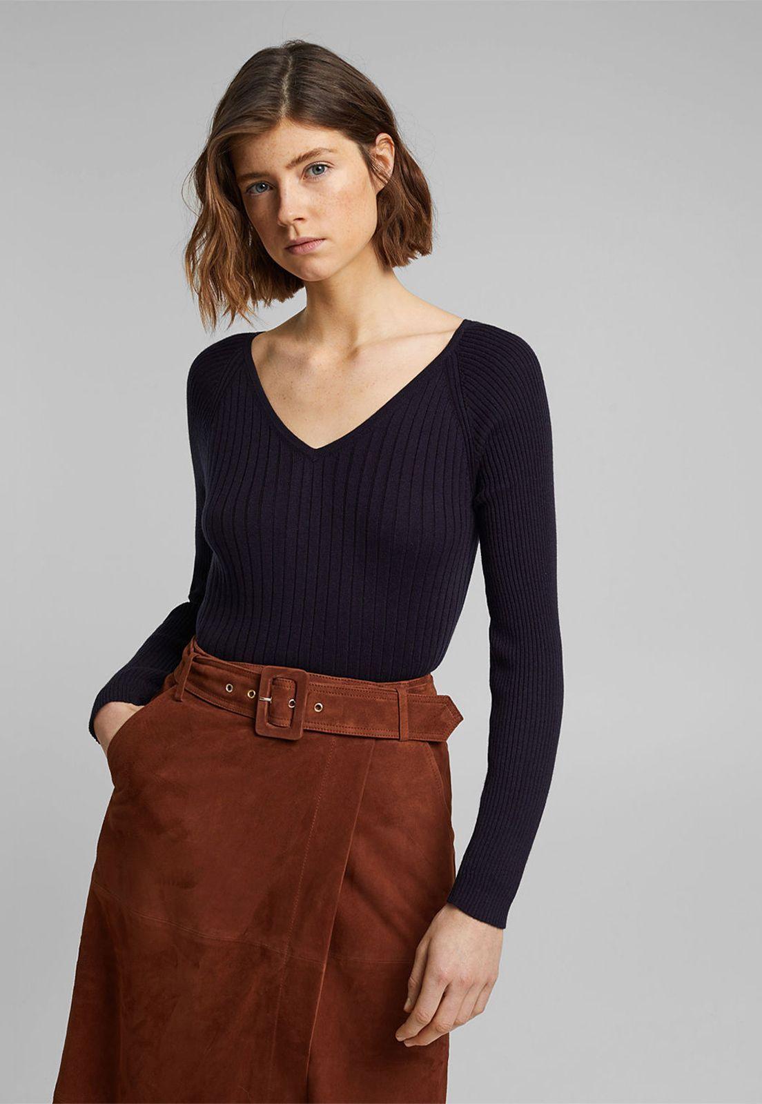 Sweater Mujer Texturado Liso  Esprit-0