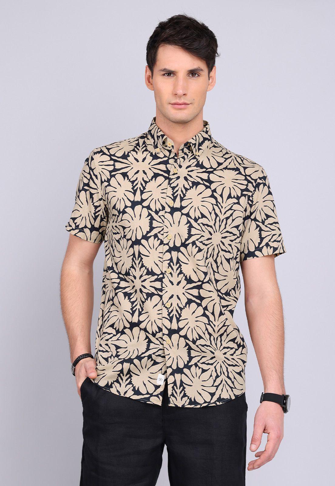 Camisa Manga Corta Floreada Arrow CM3022SBE-0