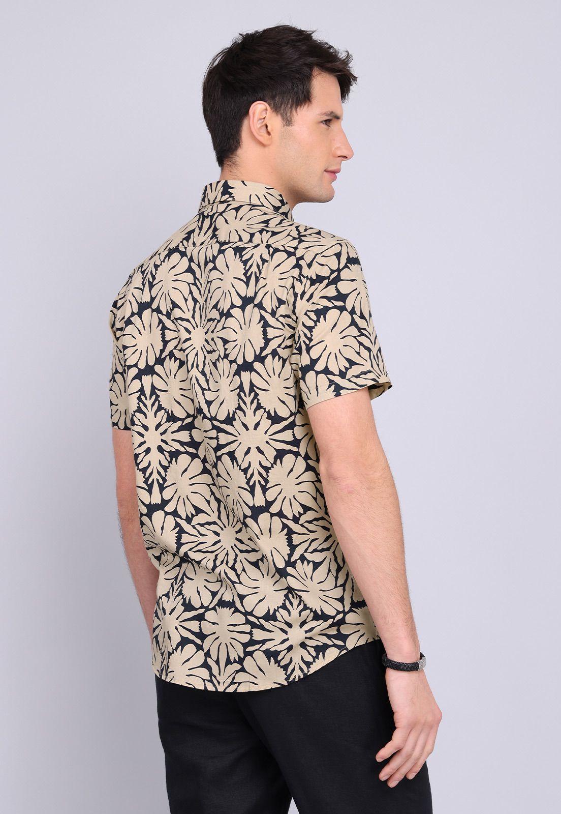 Camisa Manga Corta Floreada Arrow CM3022SBE-1