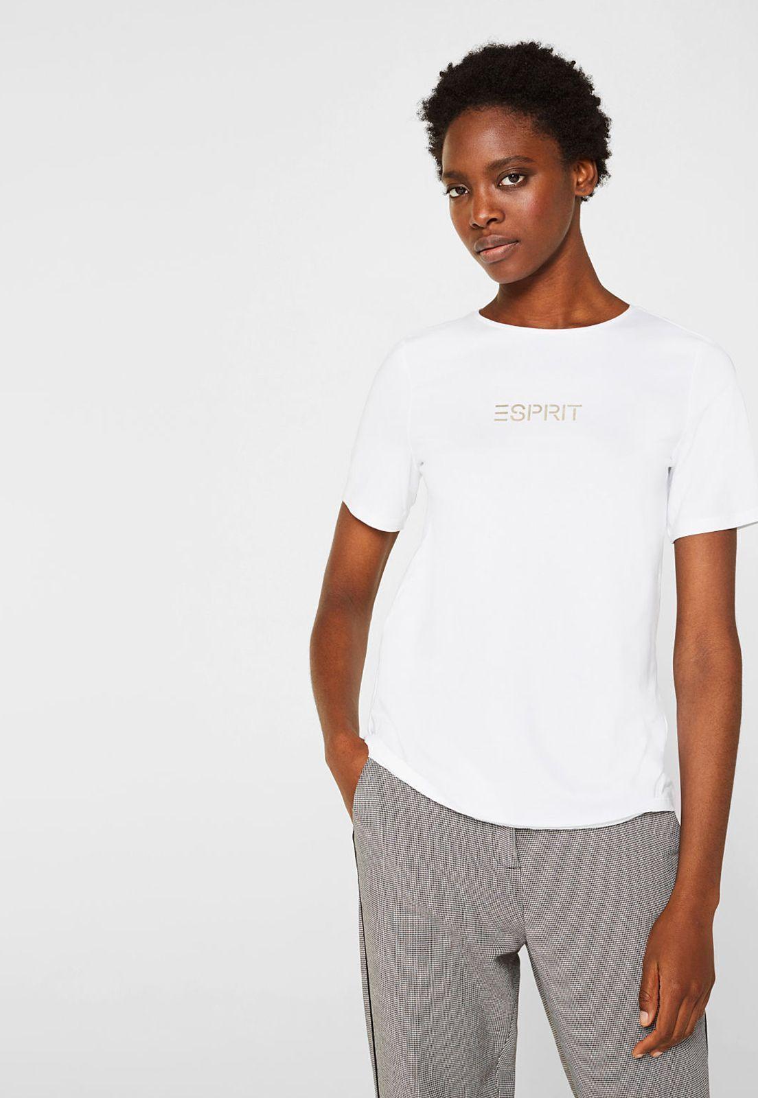 Polera Manga Corta Con Logo Esprit-1