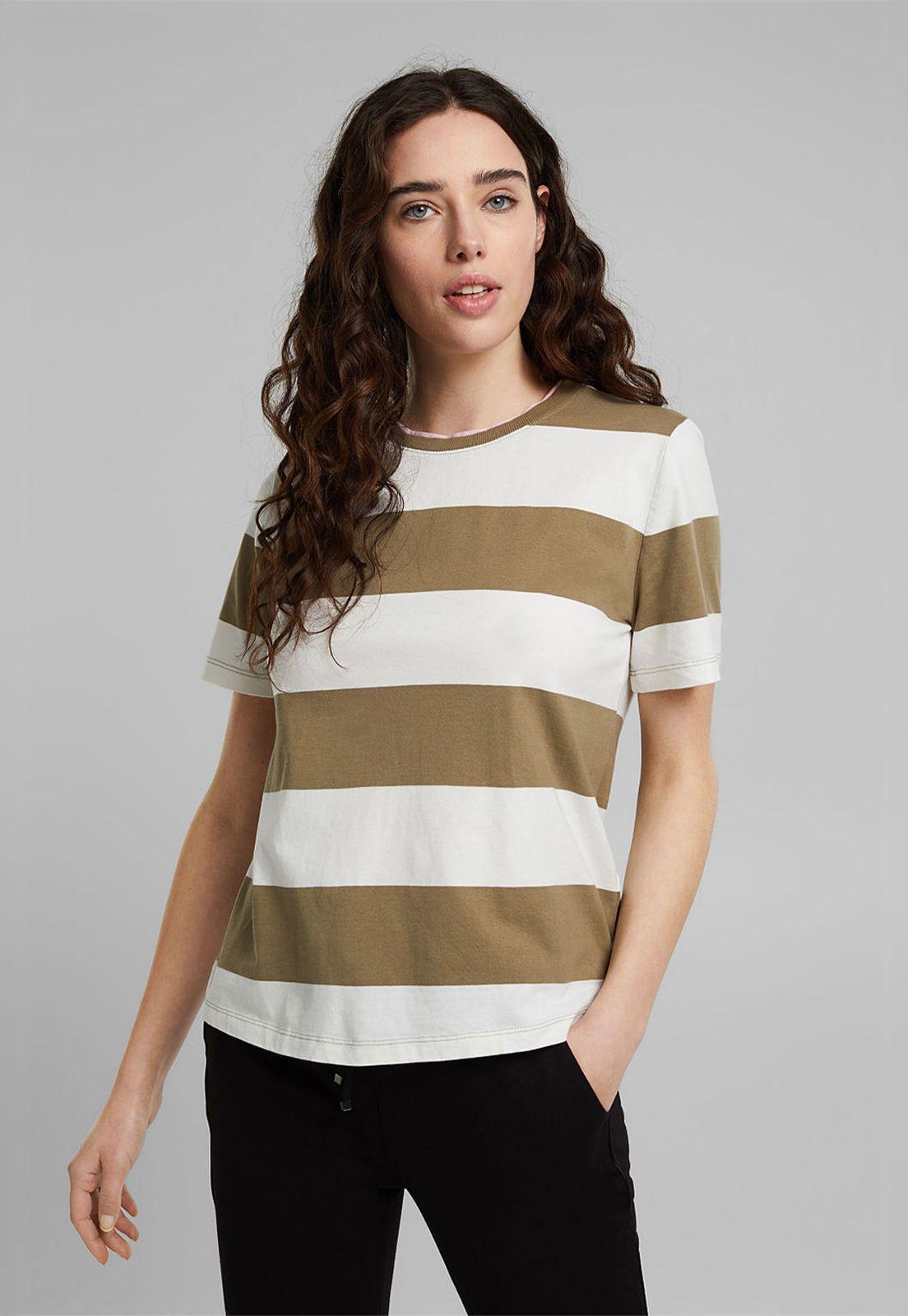 Polera Mujer Manga Corta A Rayas Esprit-0