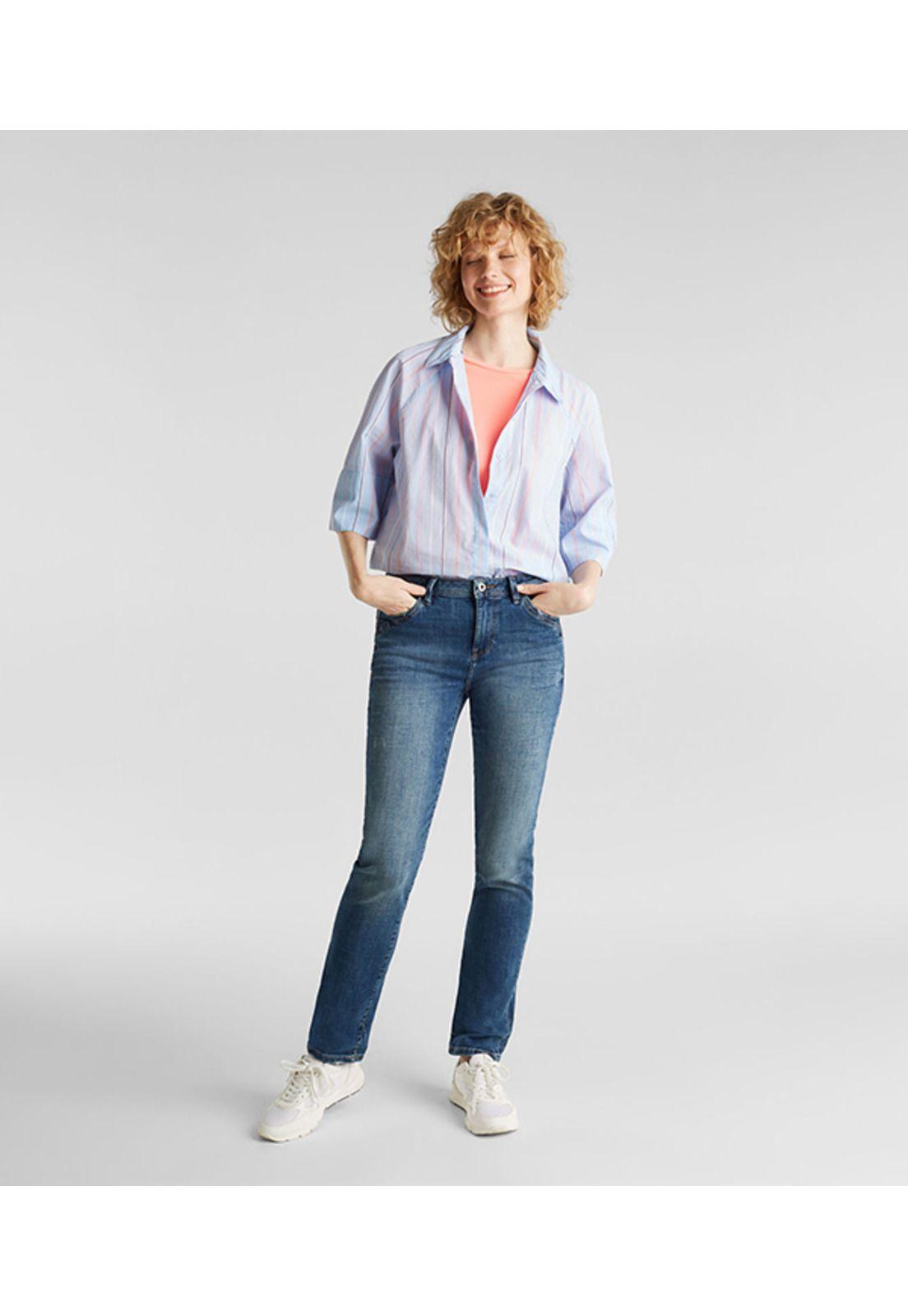 Jeans straight medium rise-0