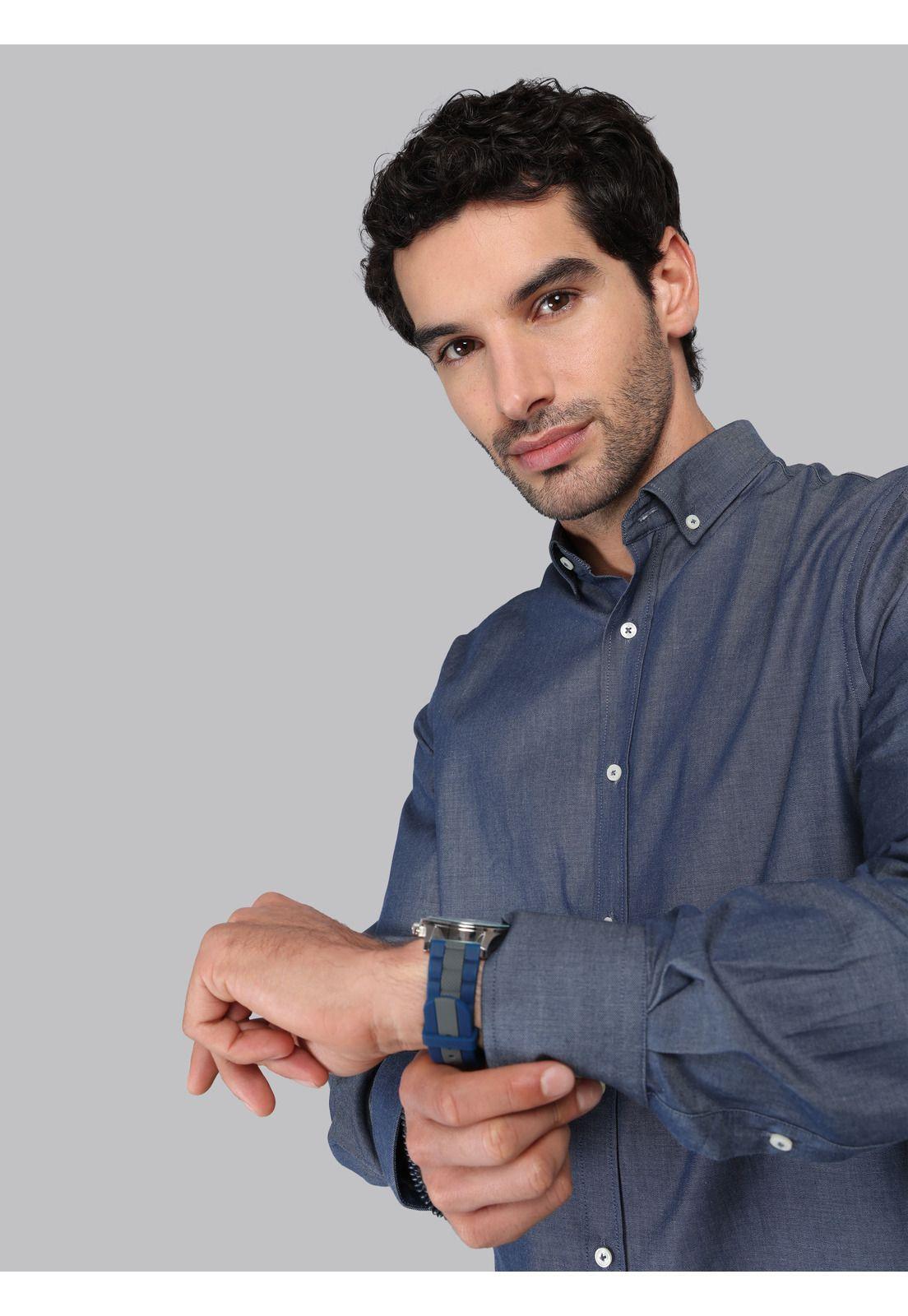 Camisa Denim Tailored Fit Azul marino Piero Butti PBCIF08NB-2