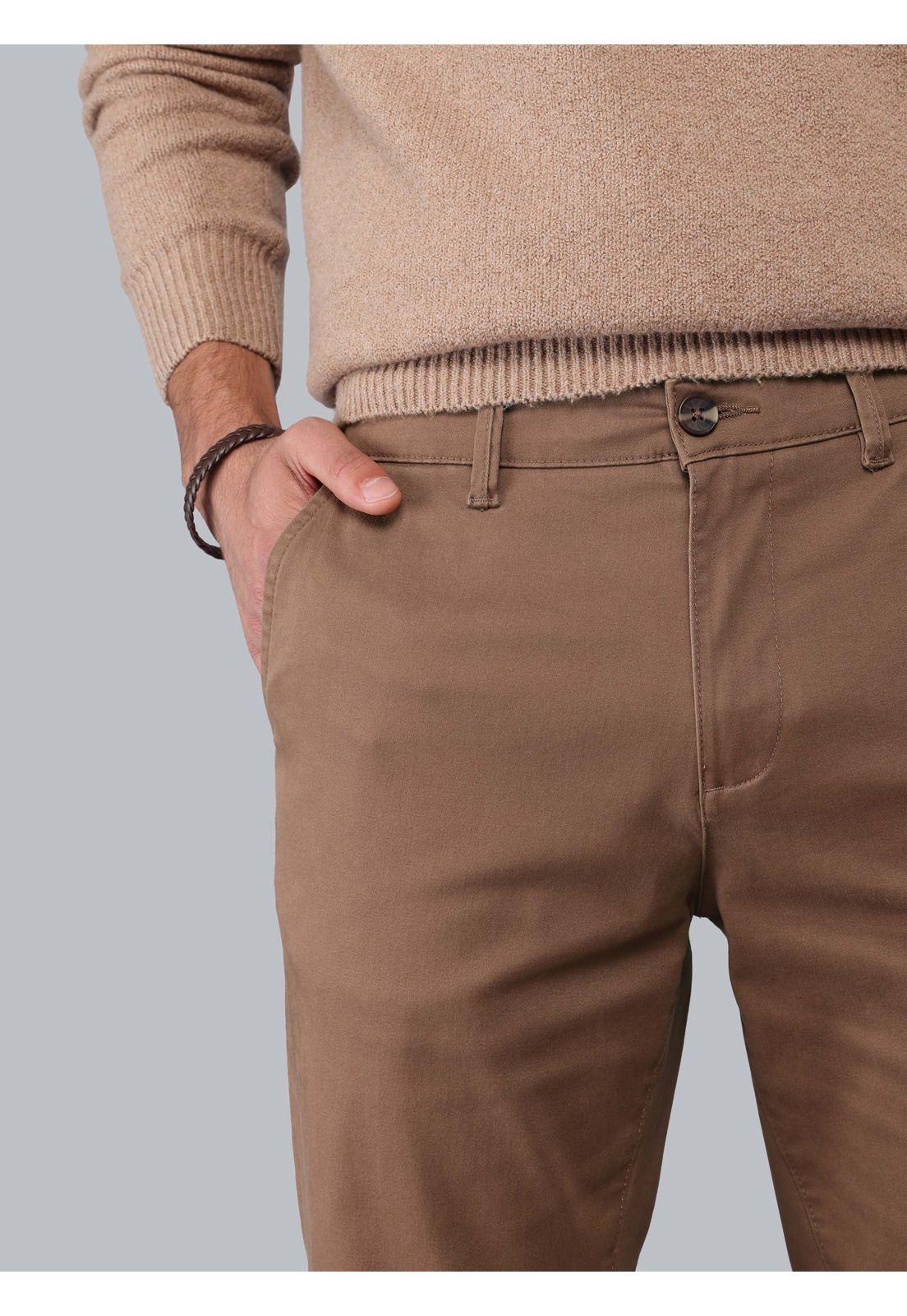 Pantalón Chino Spandex Regular Fit Café Piero Butti PBCIB11CA-2