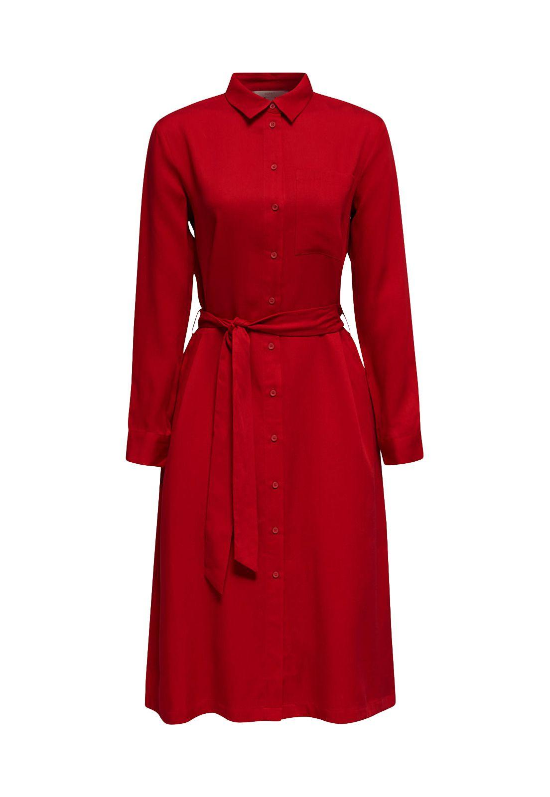 Vestido camisero de piqué en lyocell-7