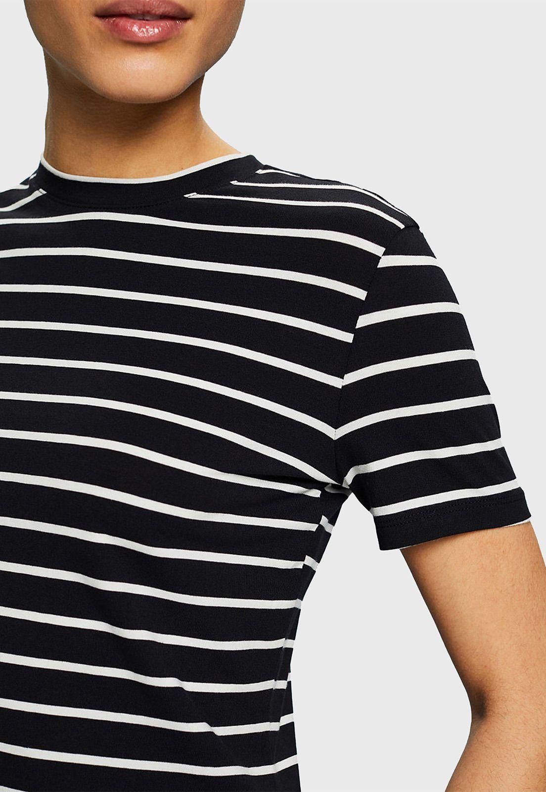Polera De Rayas Con Cuello Redondo Mujer Esprit 014EE1K304-3