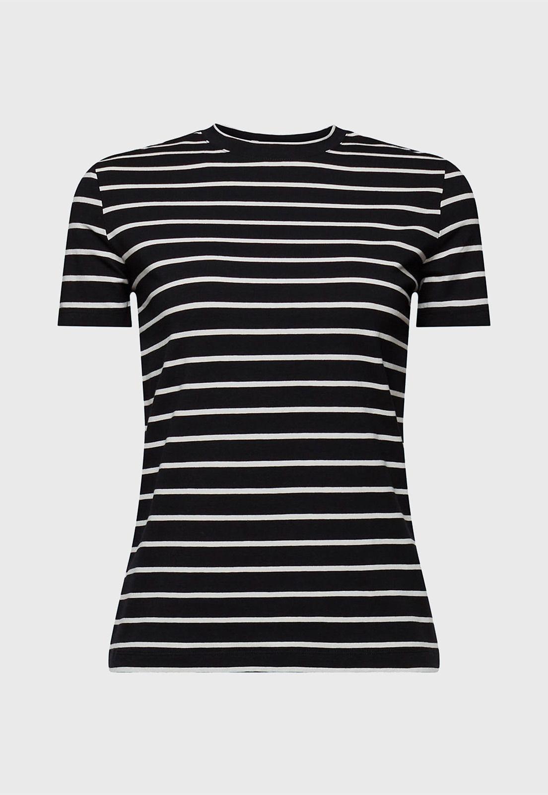 Polera De Rayas Con Cuello Redondo Mujer Esprit 014EE1K304-4