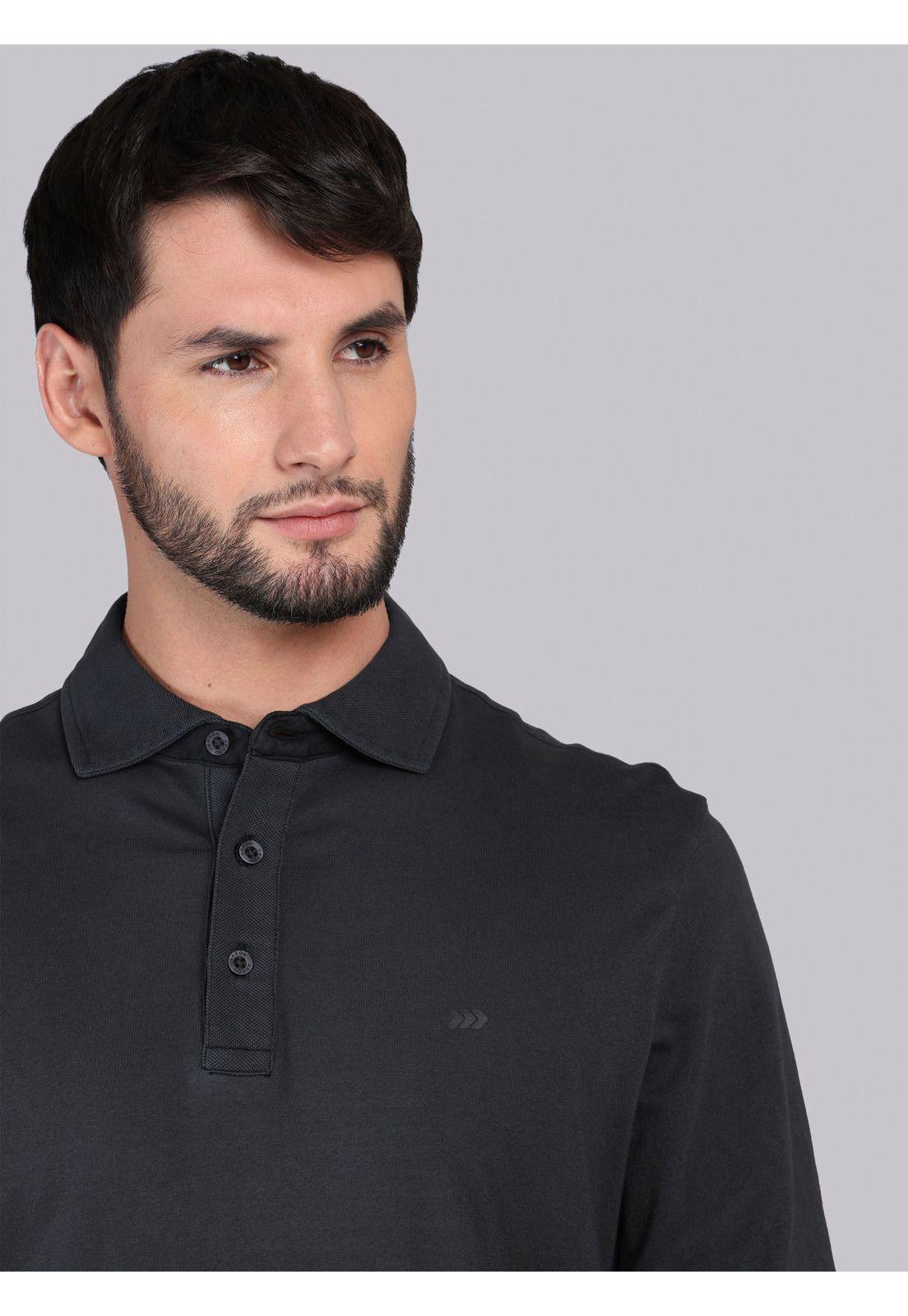 Polera Lisa Stone Wash Regular Fit Negro Arrow PO33071NE-2