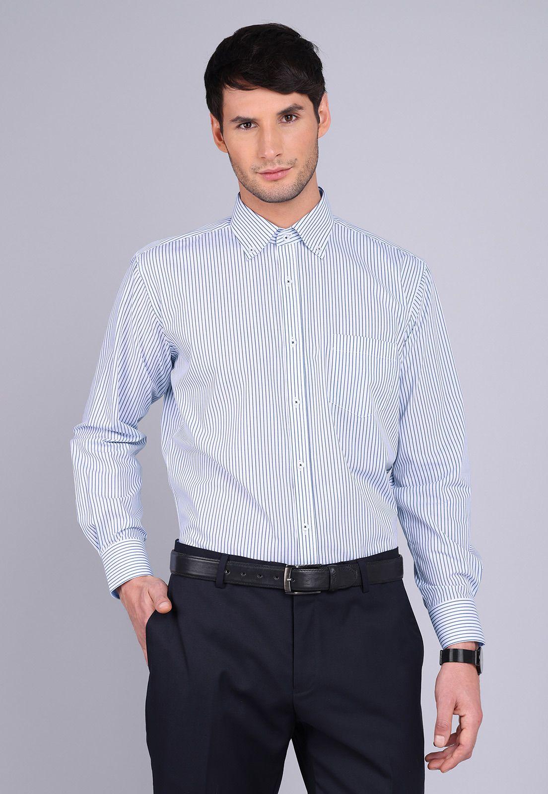 Camisa Hombre Arrow Formal a Rayas Tailored Fit-0