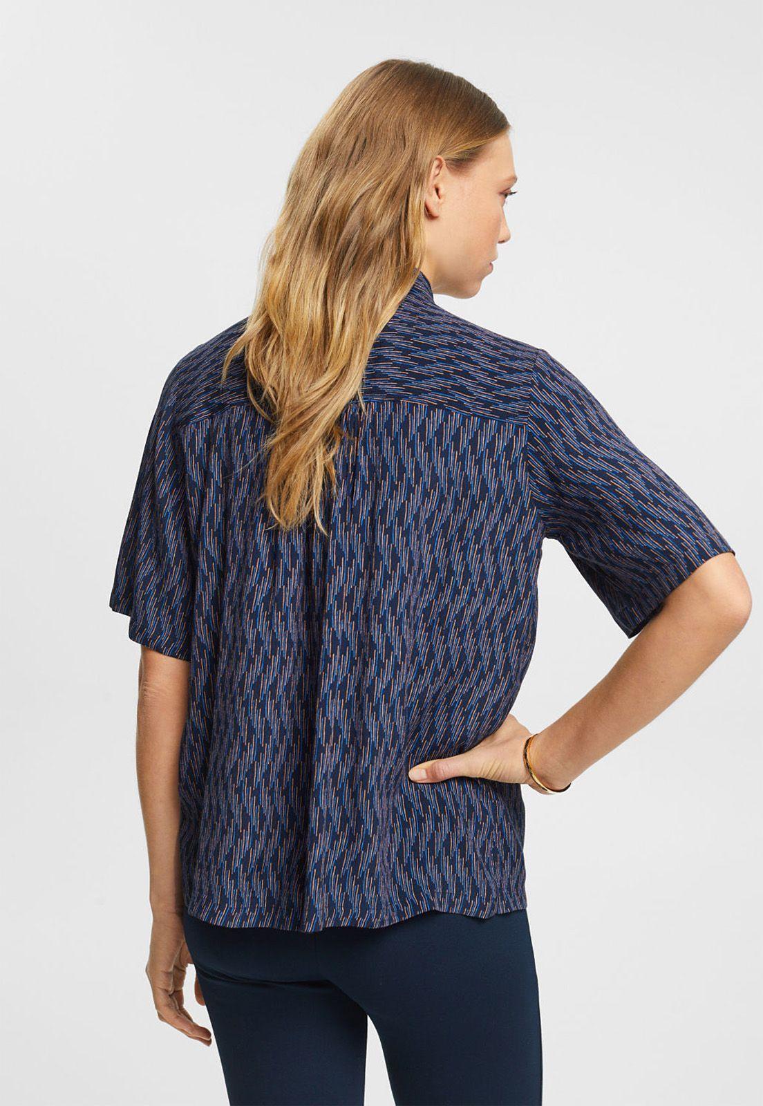 Blusa Con Estampado Allover Esprit  Azul marino-1